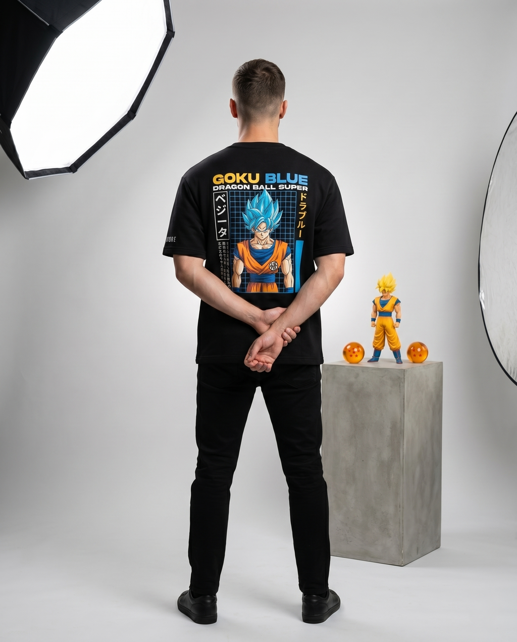 GOKU BLUE PRINTED T-SHIRT