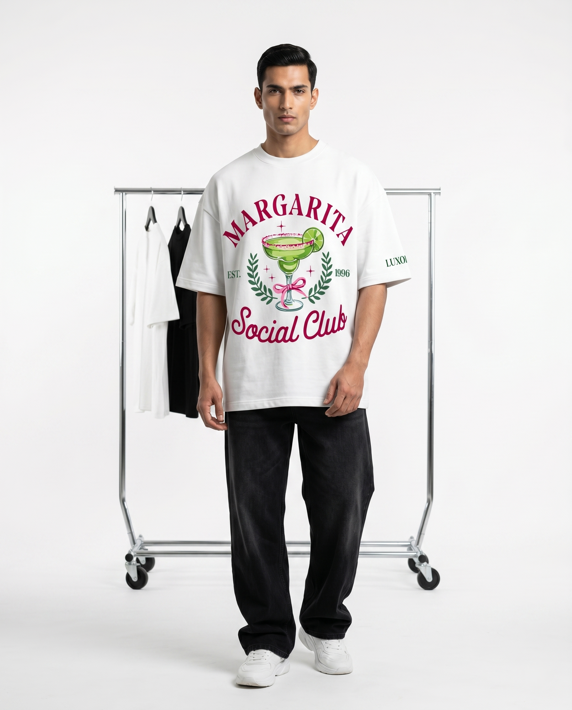 LUXORÉ MARGARITA COCKTAIL CLUB GRAPHIC PRINTED TEE