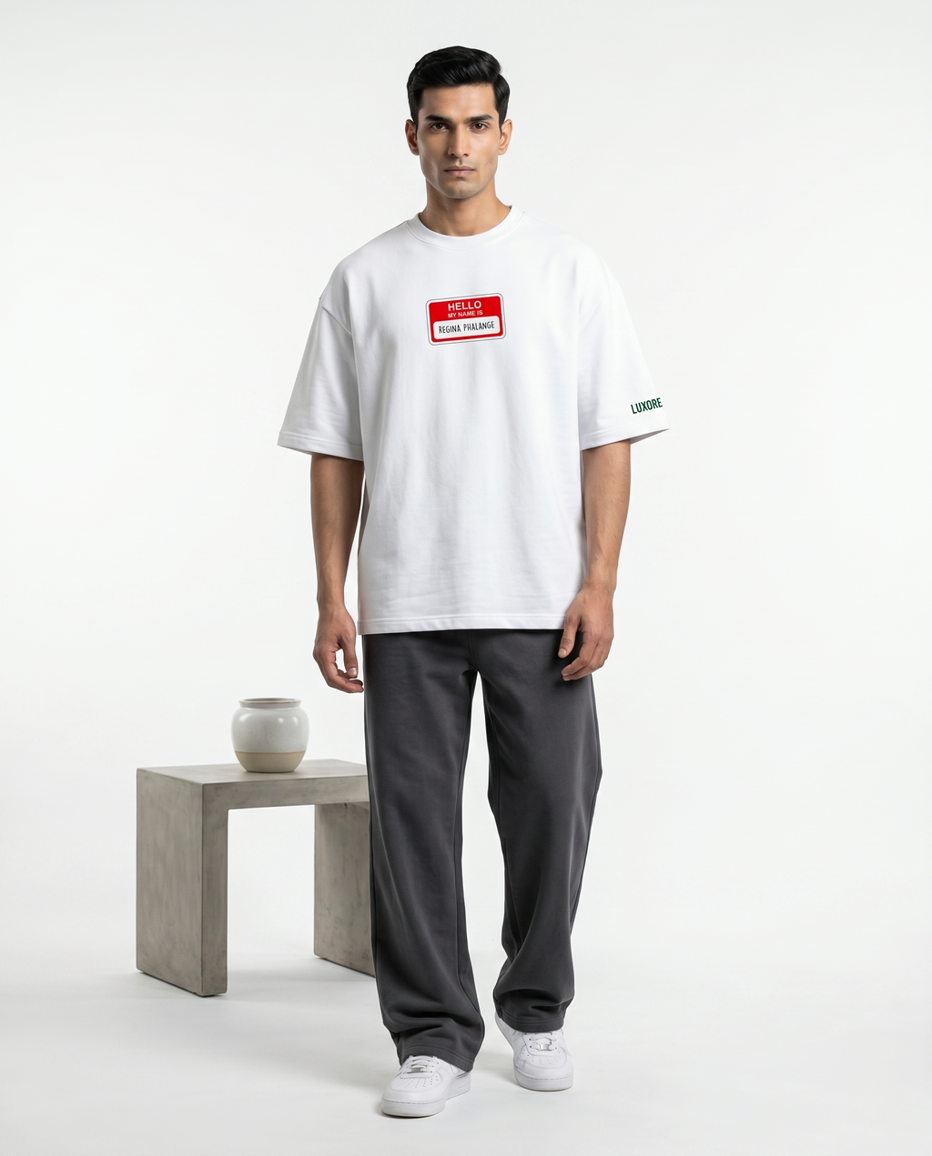 LUXORÉ REGINA PHALANGE GRAPHIC PRINTED TEE
