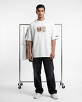 LUXORÉ CRUSHED CANS GRAPHIC PRINTED TEE