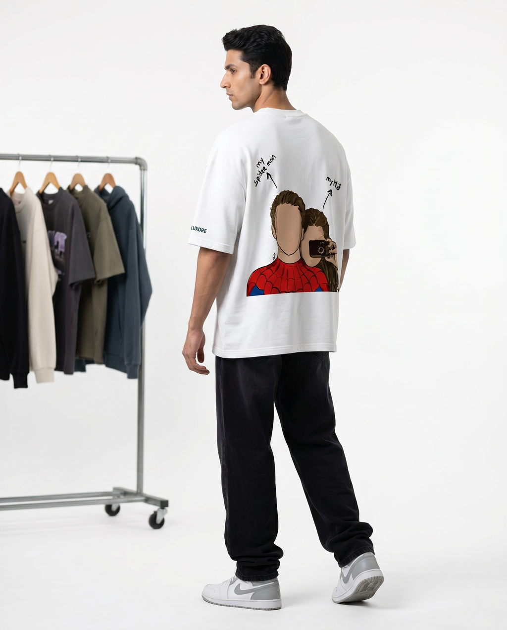 LUXORÉ SPIDY & MJ GRAPHIC PRINTED TEE