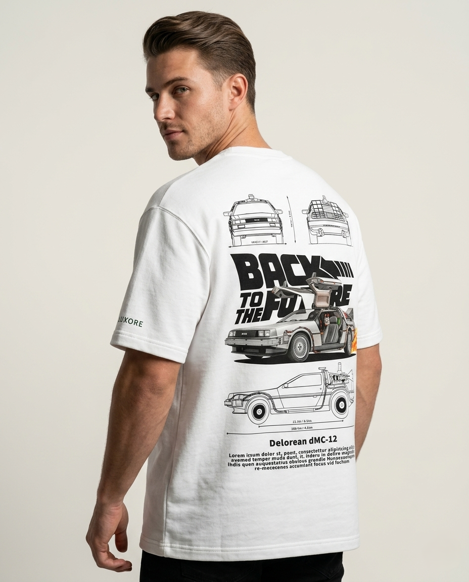 DELOREAN DMC-12 PRINTED T-SHIRT