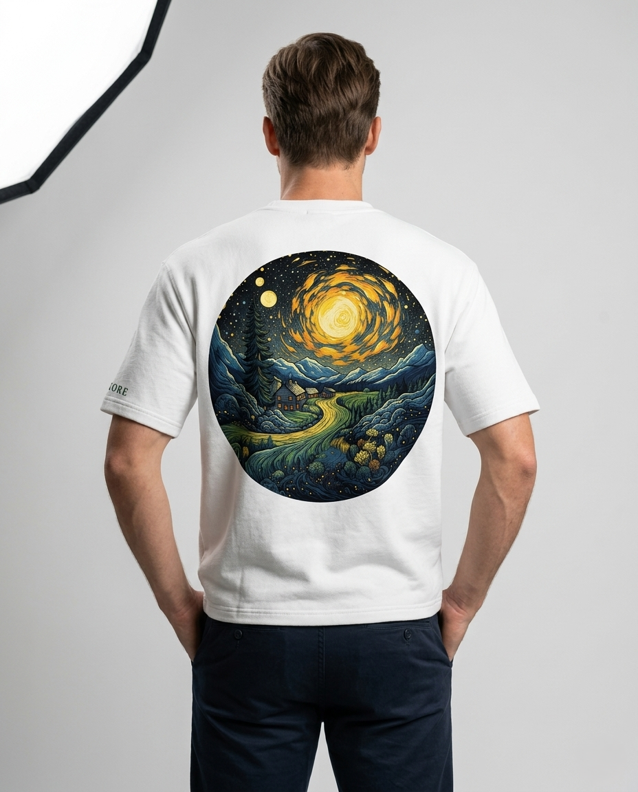 SKY SHOWER PRINTED T-SHIRT