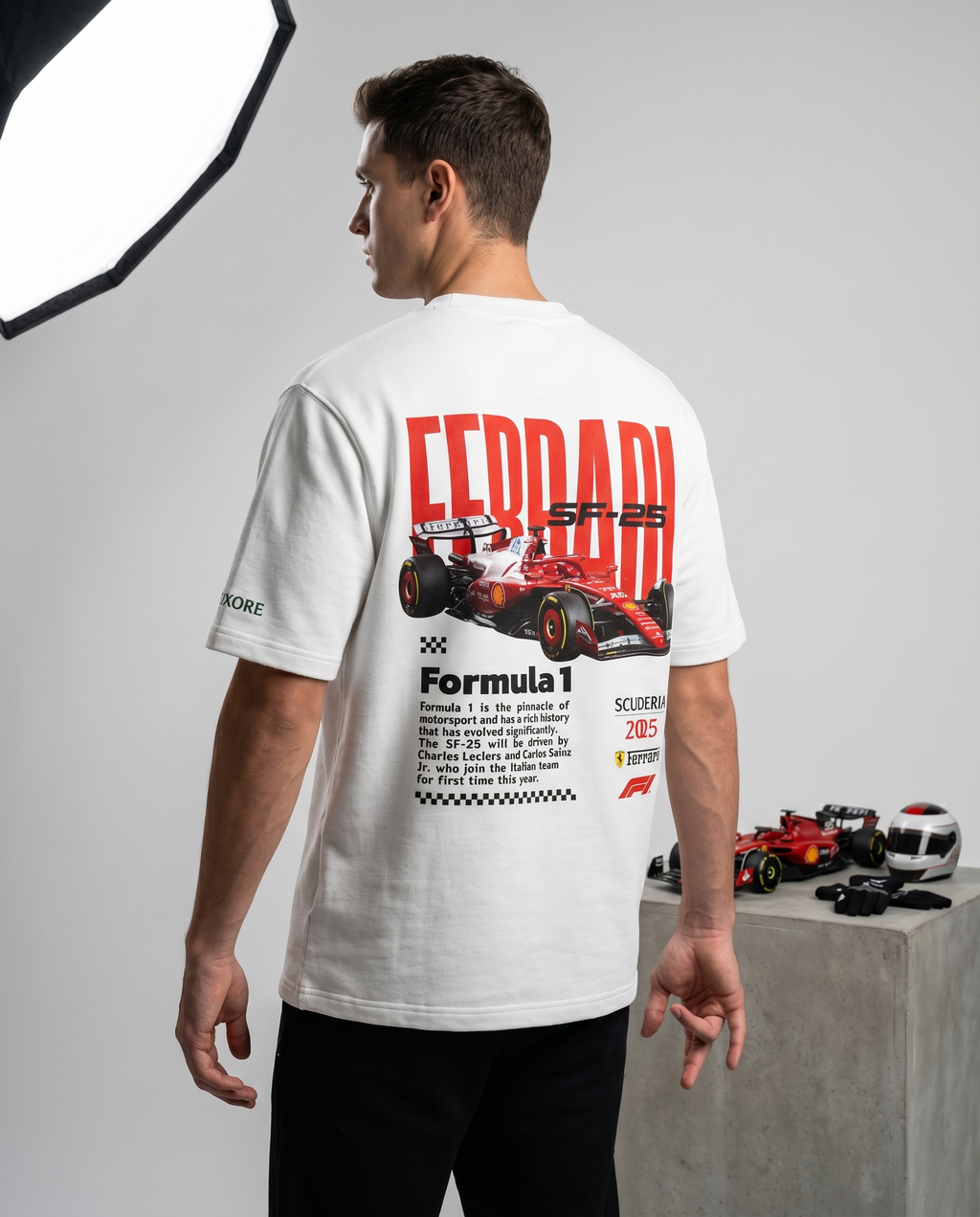 FERRARI SF-25 PRINTED T-SHIRT