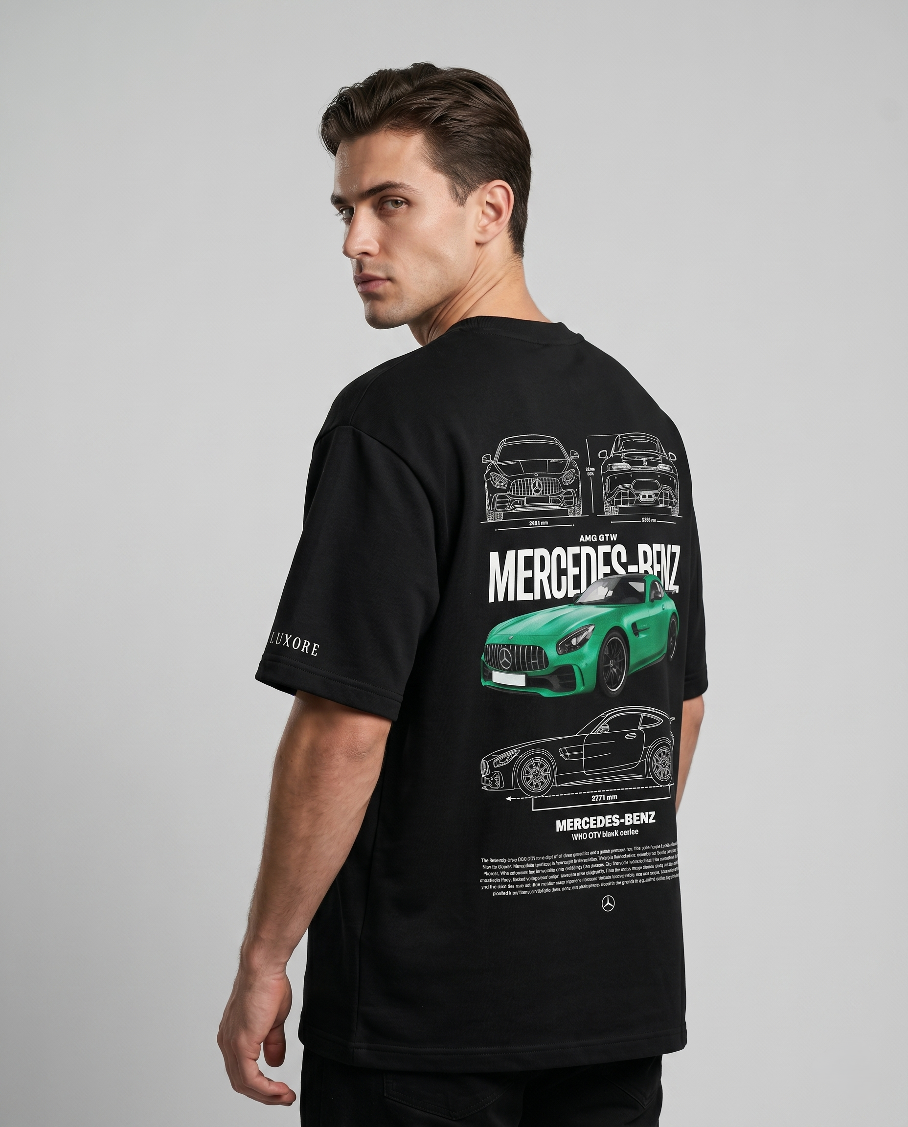 MERCEDES BENZ AMG GTR PRINTED T-SHIRT