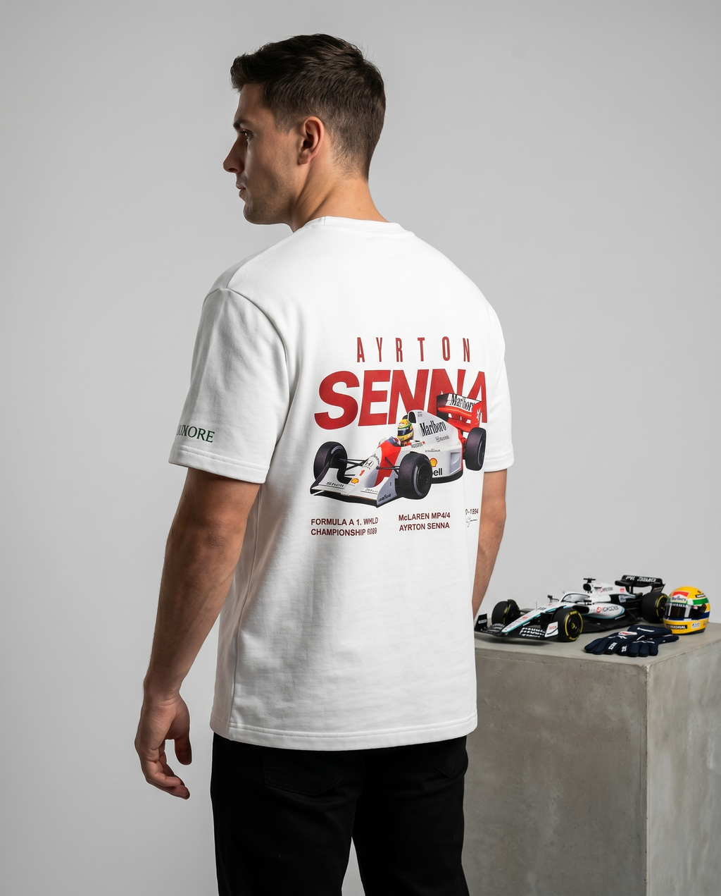 1988 WORLD CHAMPION AYRTON SENNA PRINTED T-SHIRT