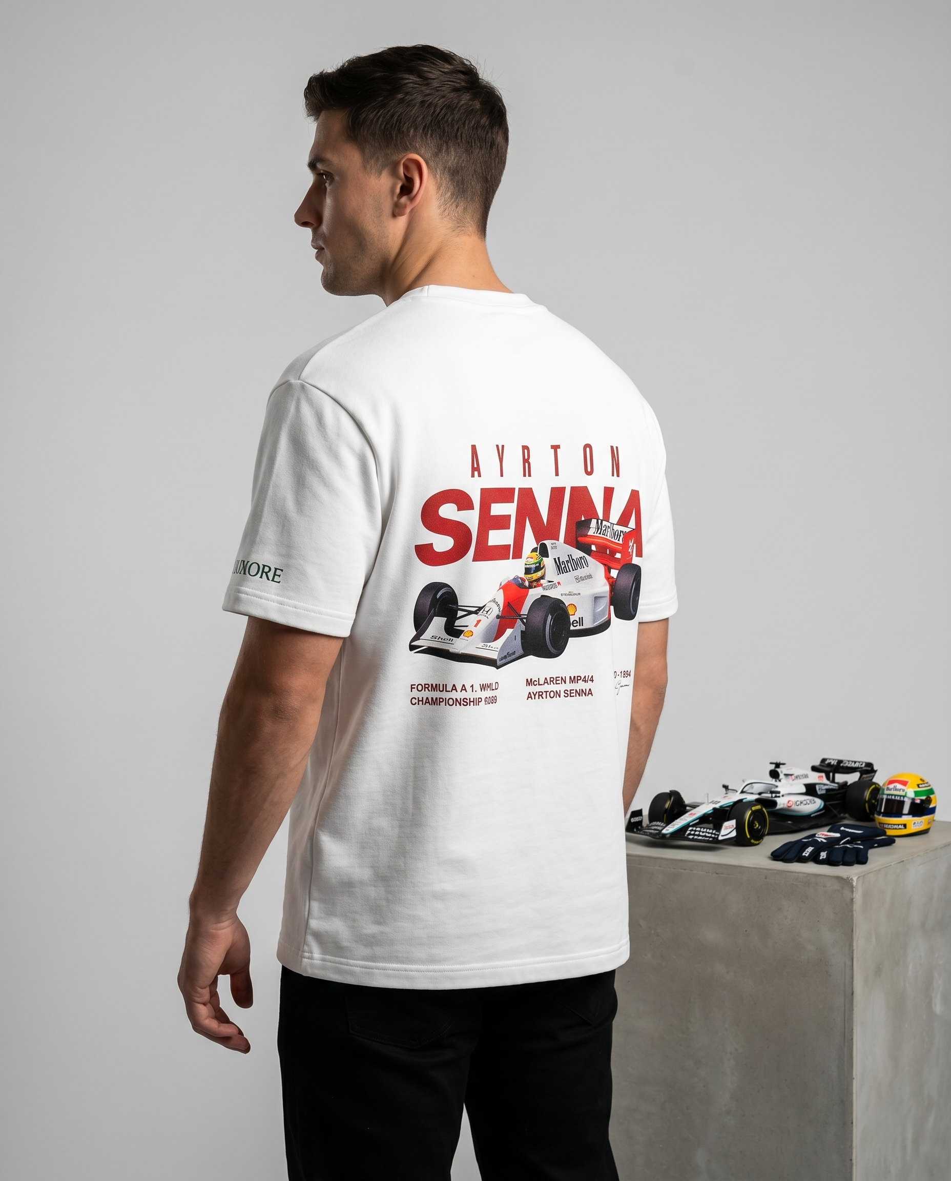 1988 WORLD CHAMPION AYRTON SENNA PRINTED T-SHIRT