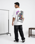 LUXORÉ SCRABLE FACE ART GRAPHIC PRINTED TEE