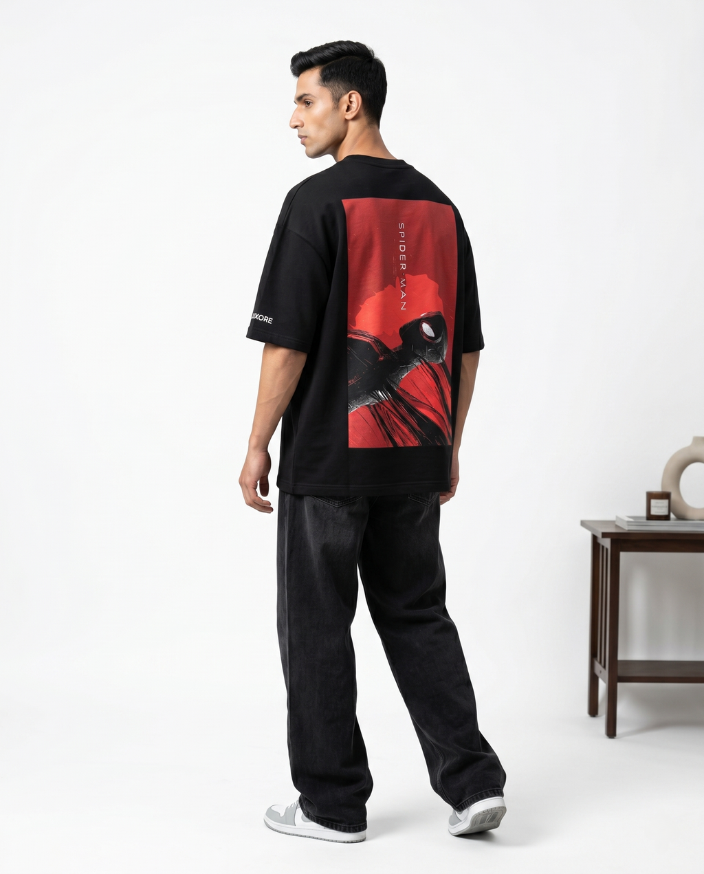 LUXORÉ RED AMAZING SPIDER GRAPHIC PRINTED TEE