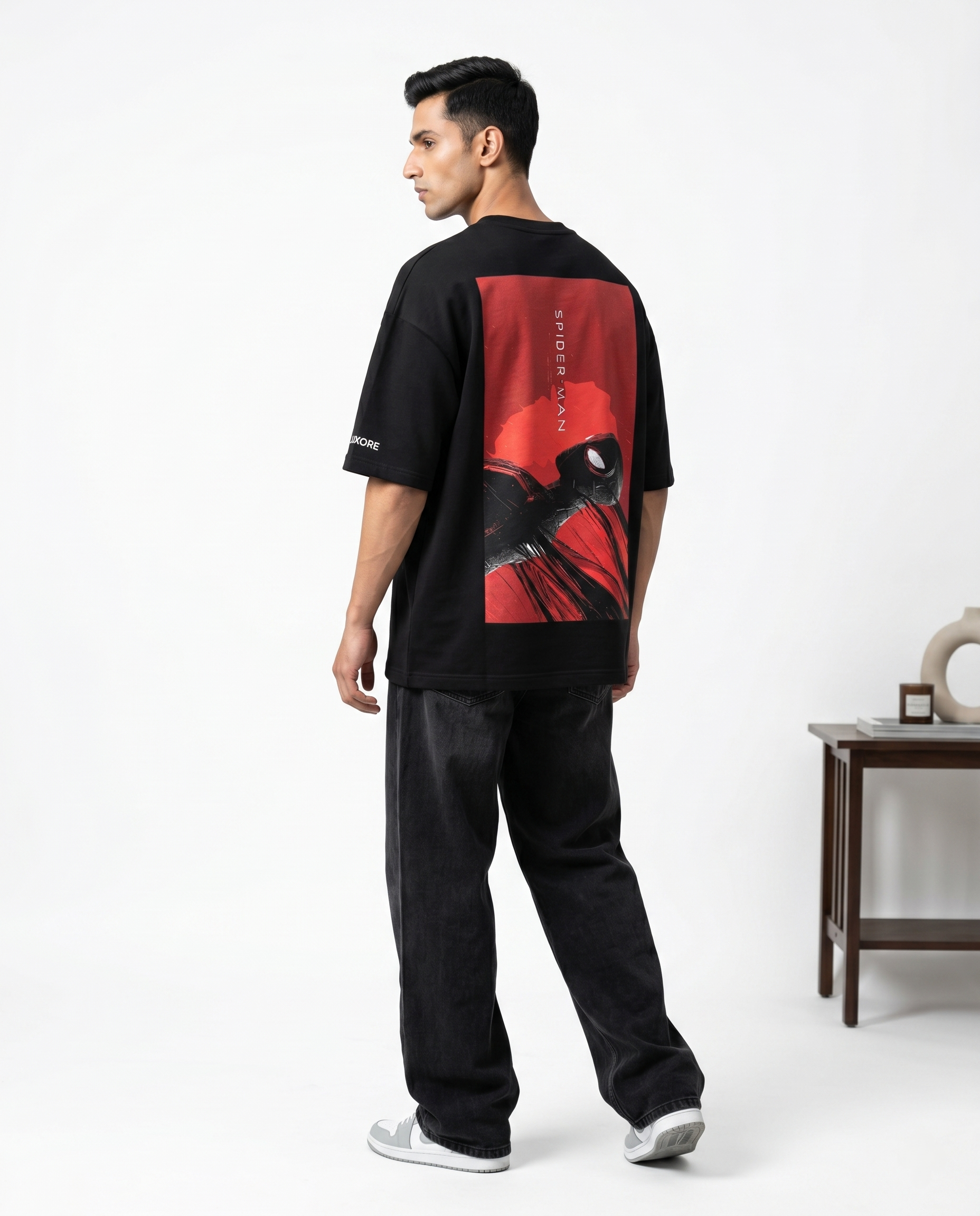 LUXORÉ RED AMAZING SPIDER GRAPHIC PRINTED TEE