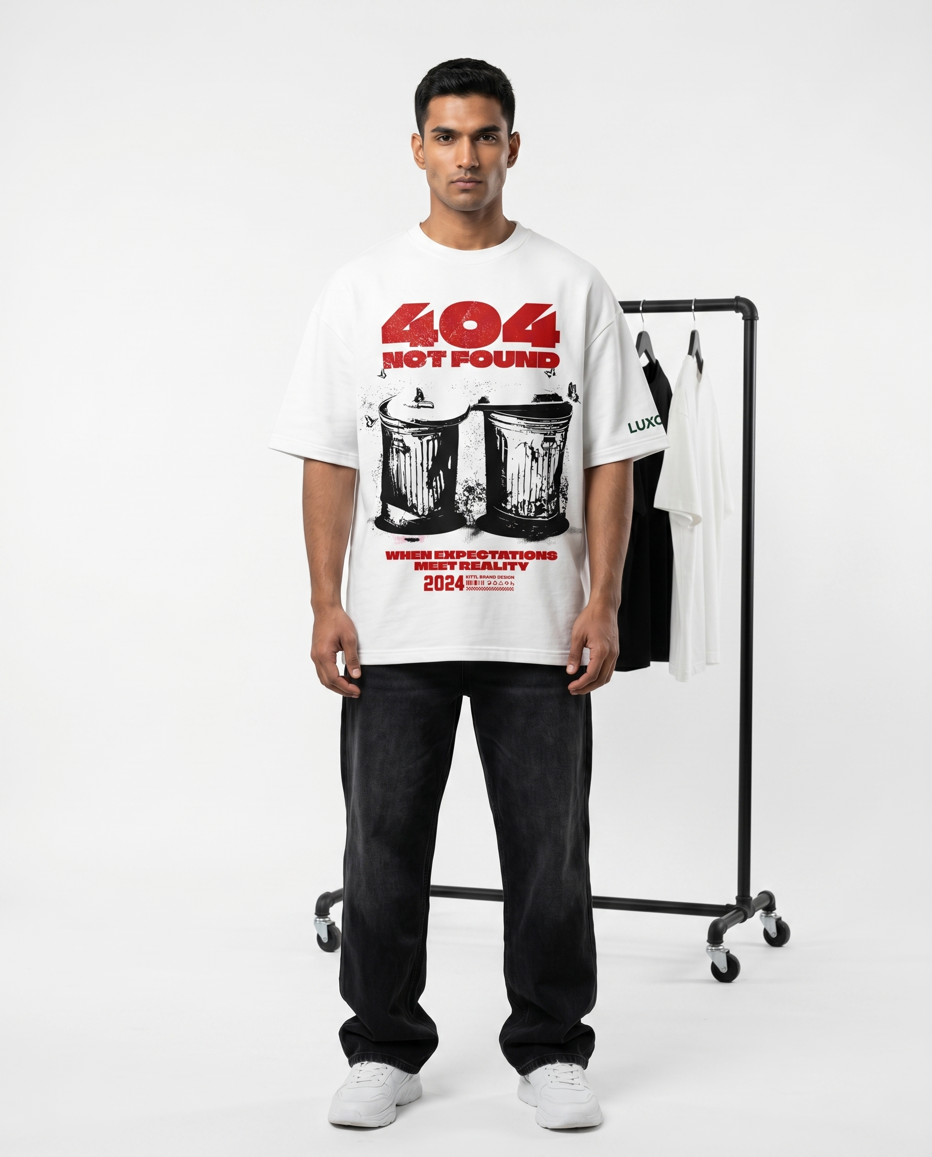 LUXORÉ 404 NOT FOUND GRAPHIC PRINTED TEE