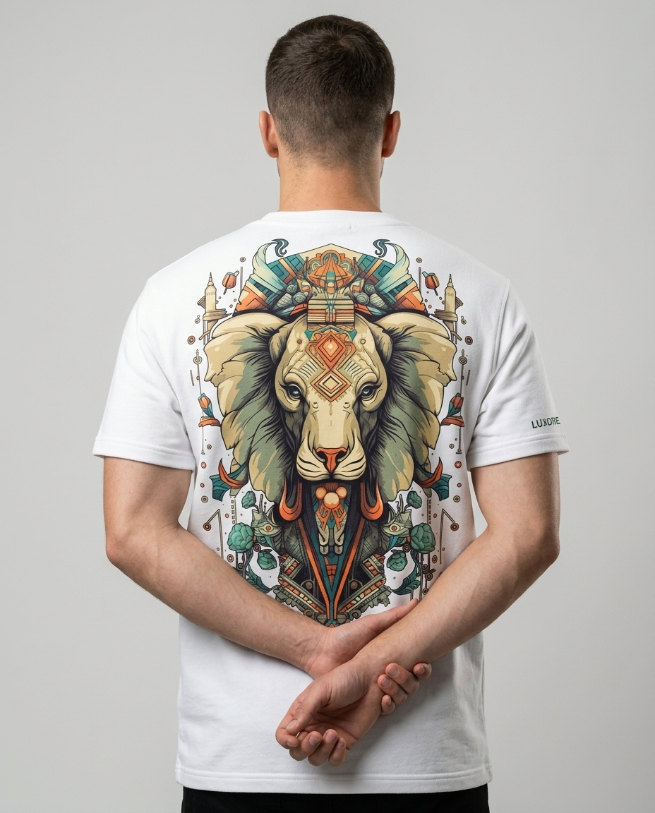 LION AESTHETICS PRINTED T-SHIRT