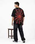 LUXORÉ SPIDER-WEB GRAPHIC PRINTED TEE