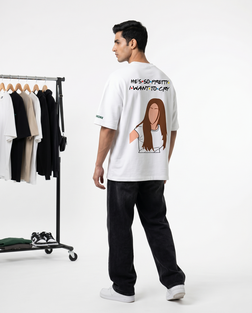 LUXORÉ CRY BABY RACHEL GRAPHIC PRINTED TEE