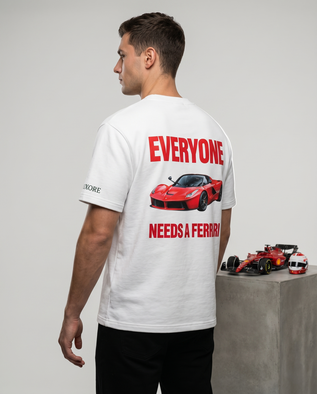 EVERYONE NEEDS A FERRARI PRINTED T-SHIRT