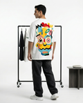 LUXORÉ SCRABLE FACE MANGA ART GRAPHIC PRINTED TEE