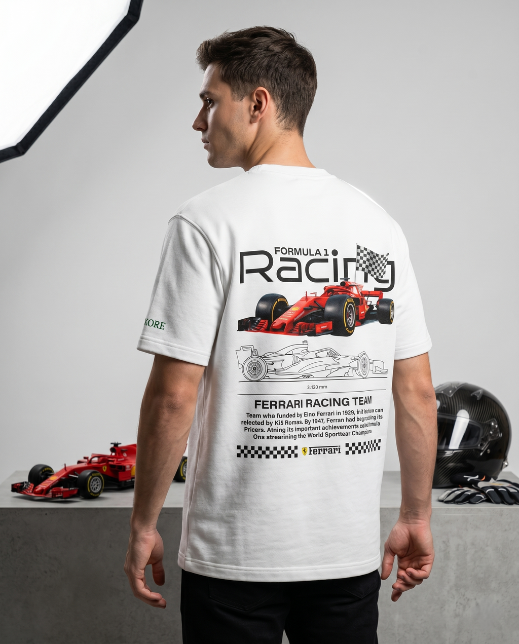FERRARI RACING TEAM PRINTED T-SHIRT