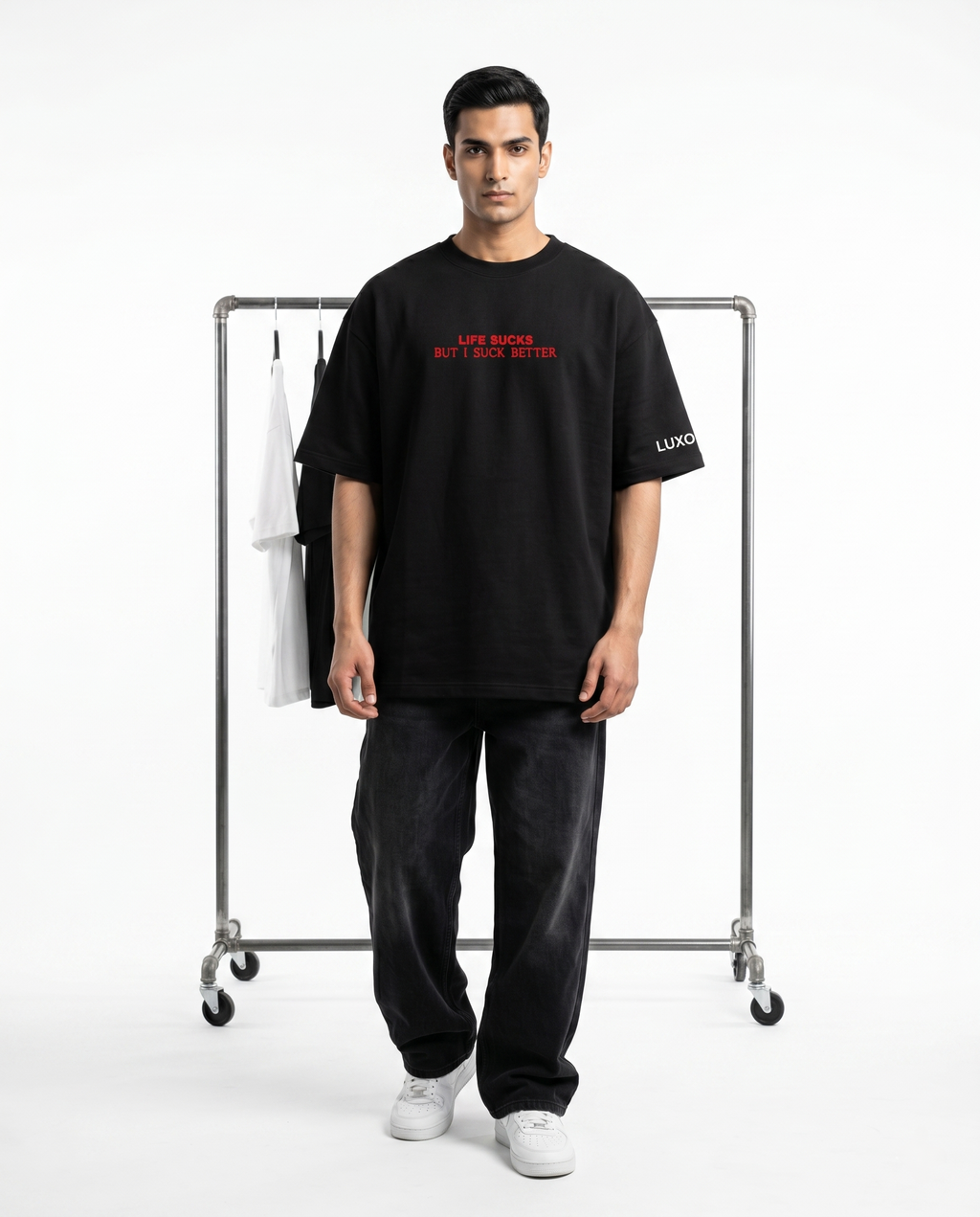 LUXORÉ I SUCK BATTER GRAPHIC PRINTED TEE