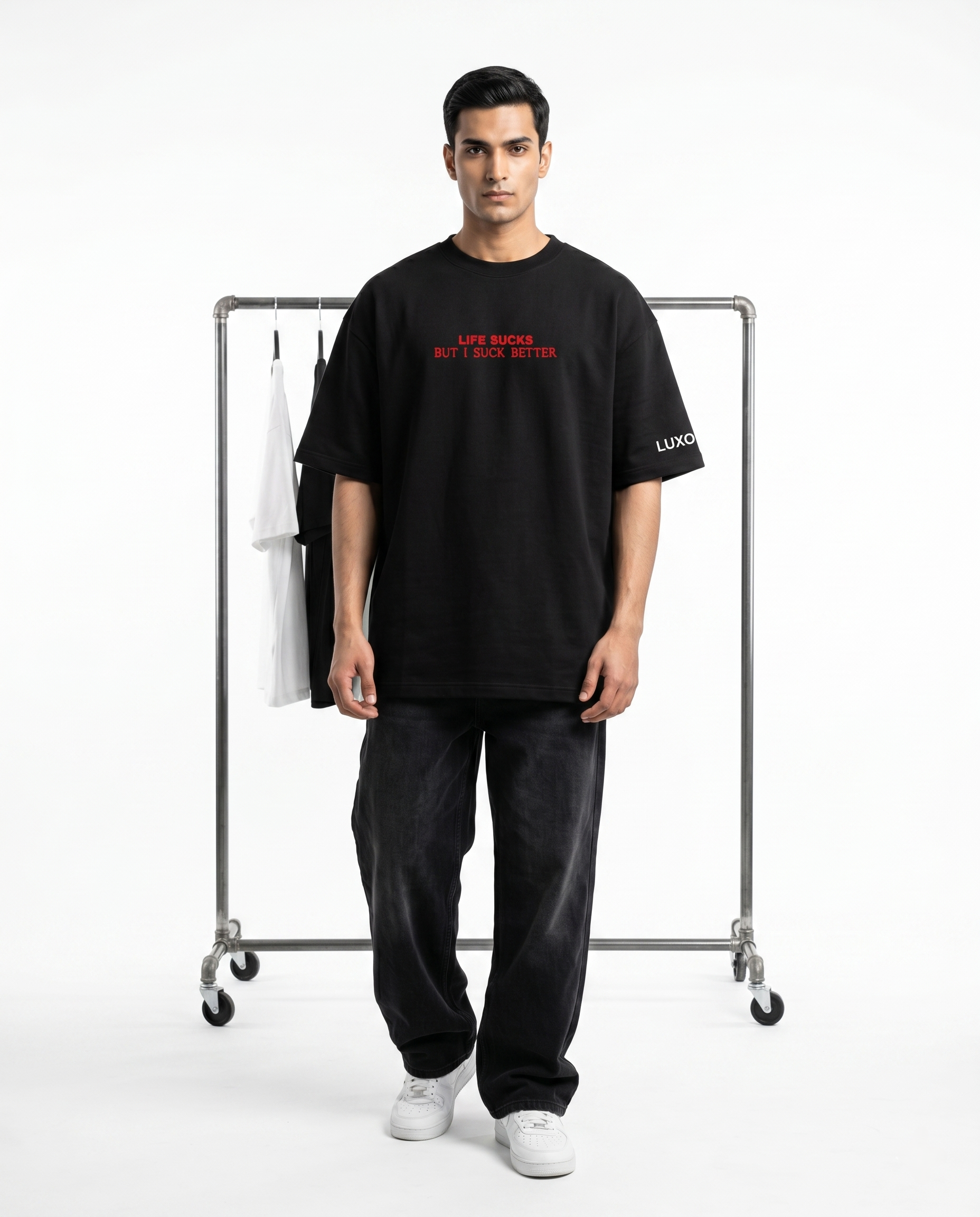 LUXORÉ I SUCK BATTER GRAPHIC PRINTED TEE