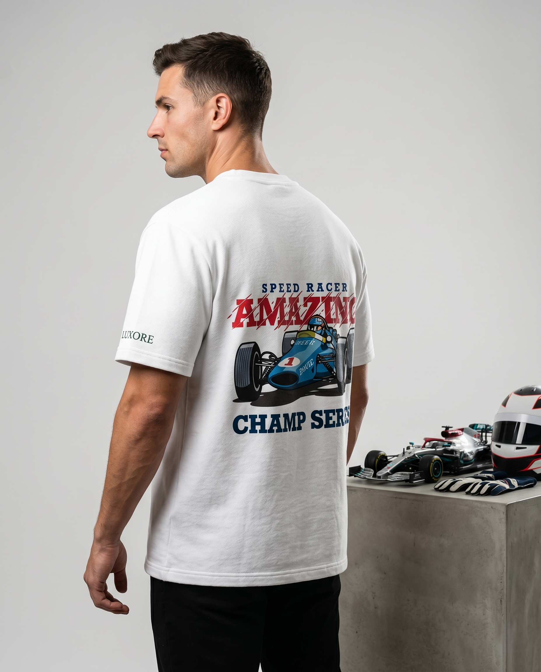 AMAZING RACING CAR PRINTED T-SHIRT