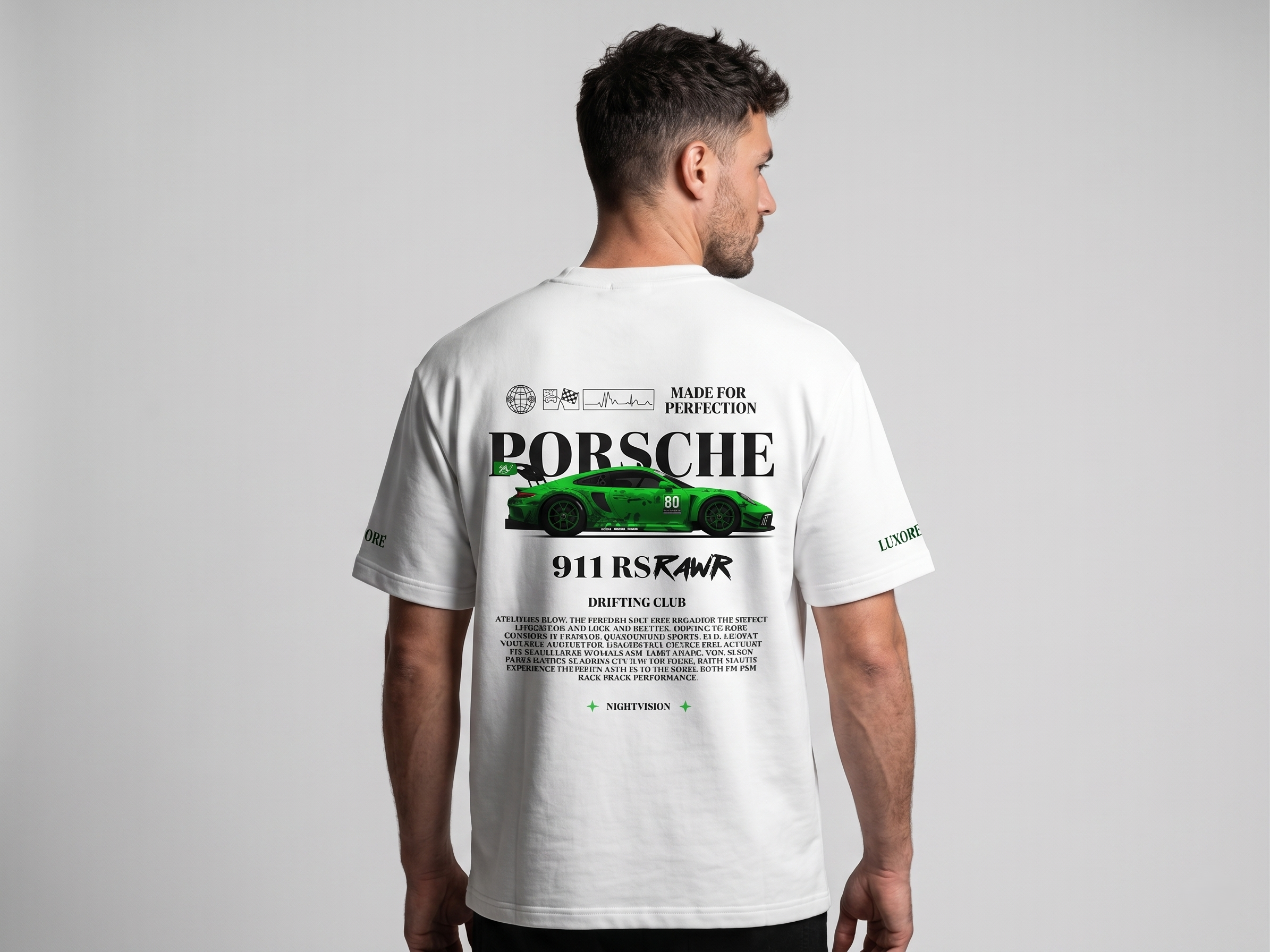 PORSCHE 911 RS RAWR PRINTED T-SHIRT