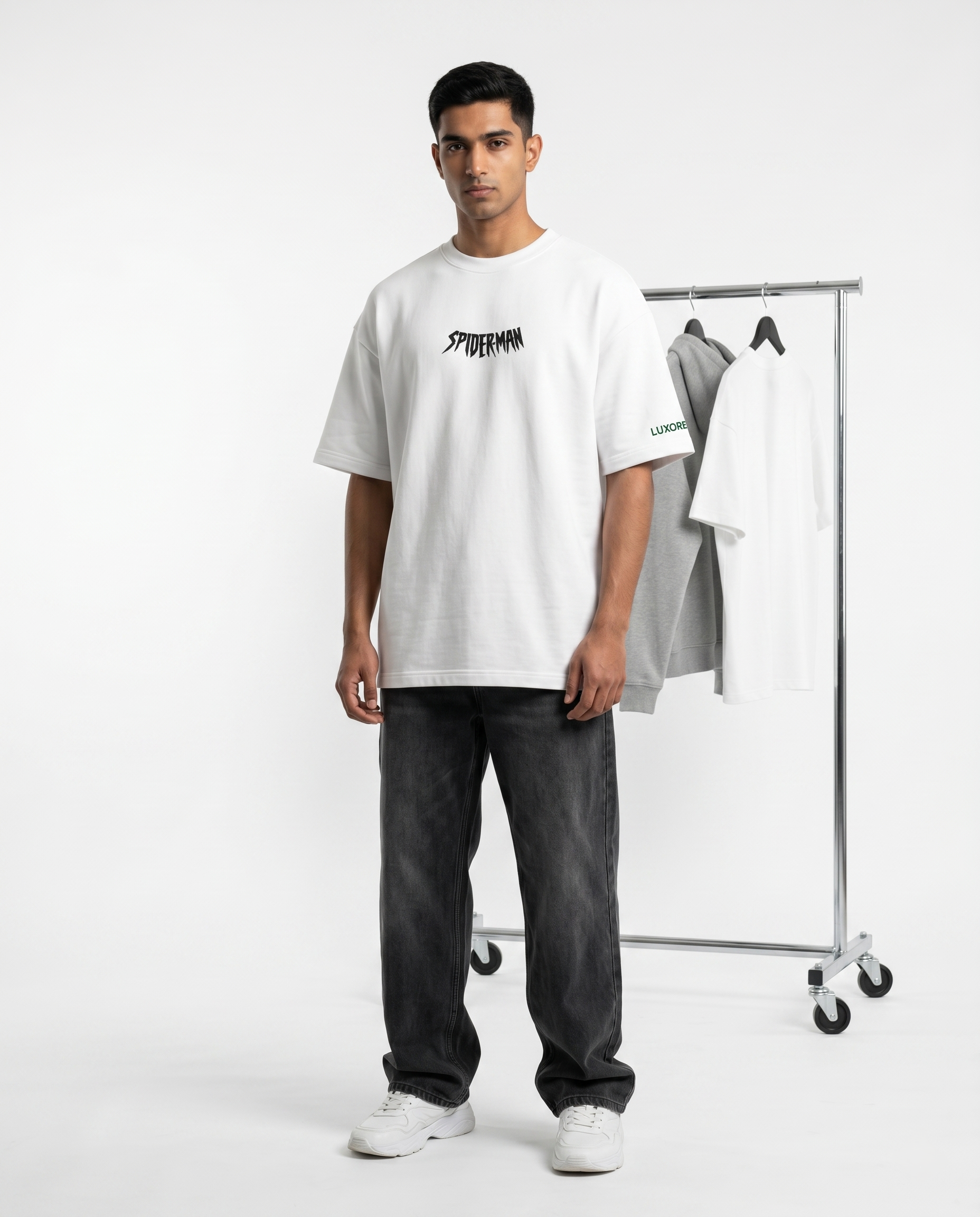 LUXORÉ AMAZING SPIDER-WEB GRAPHIC PRINTED TEE