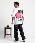 LUXORÉ BOOBLE GUM BAT GIRL GRAPHIC PRINTED TEE