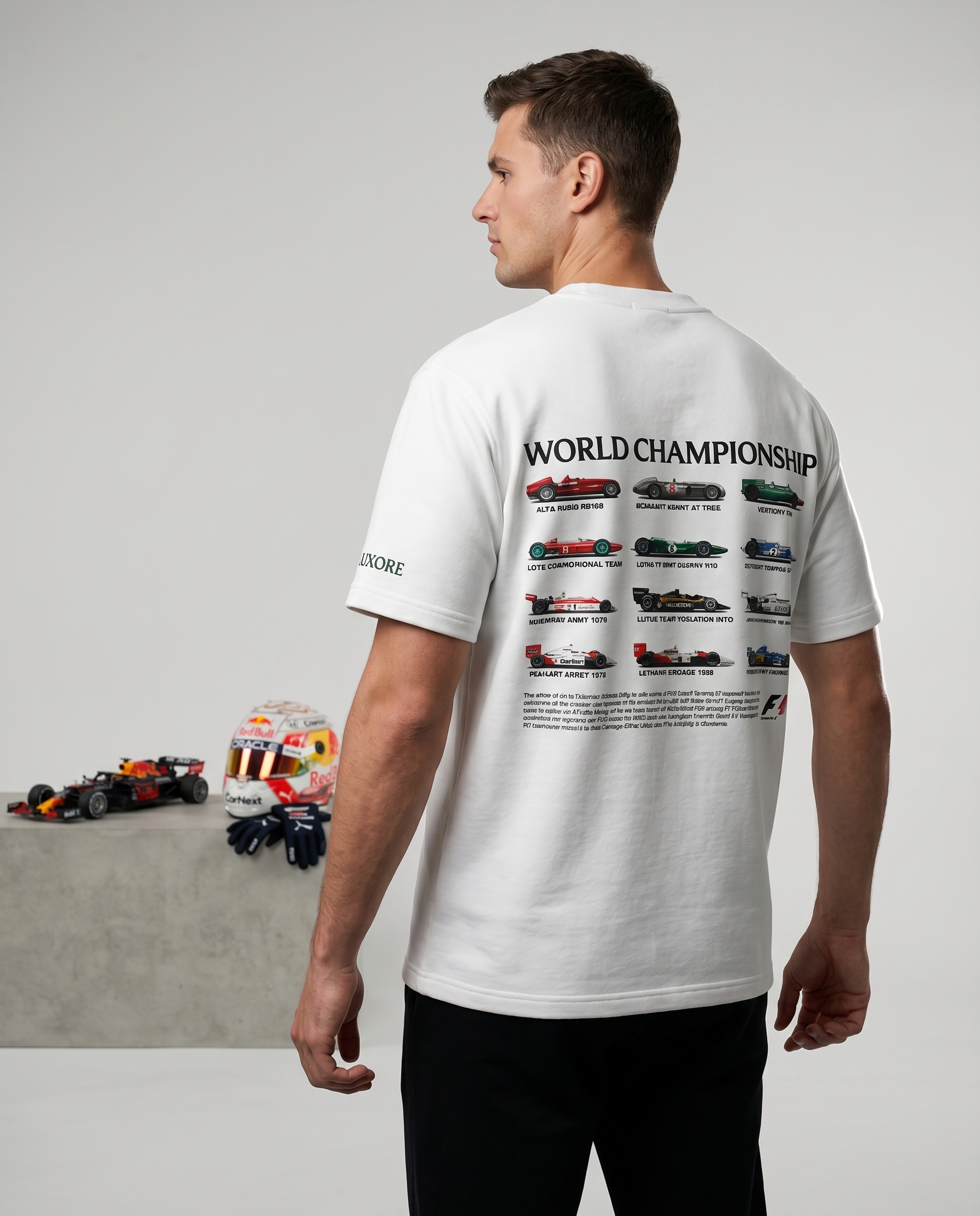 WORLD CHAMPIONSHIP F1 CARS  PRINTED T-SHIRT