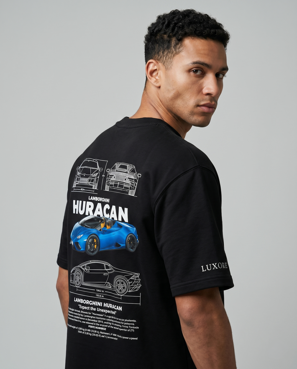 LAMBORGHINI HURACAN SPIDER  PRINTED T-SHIRT