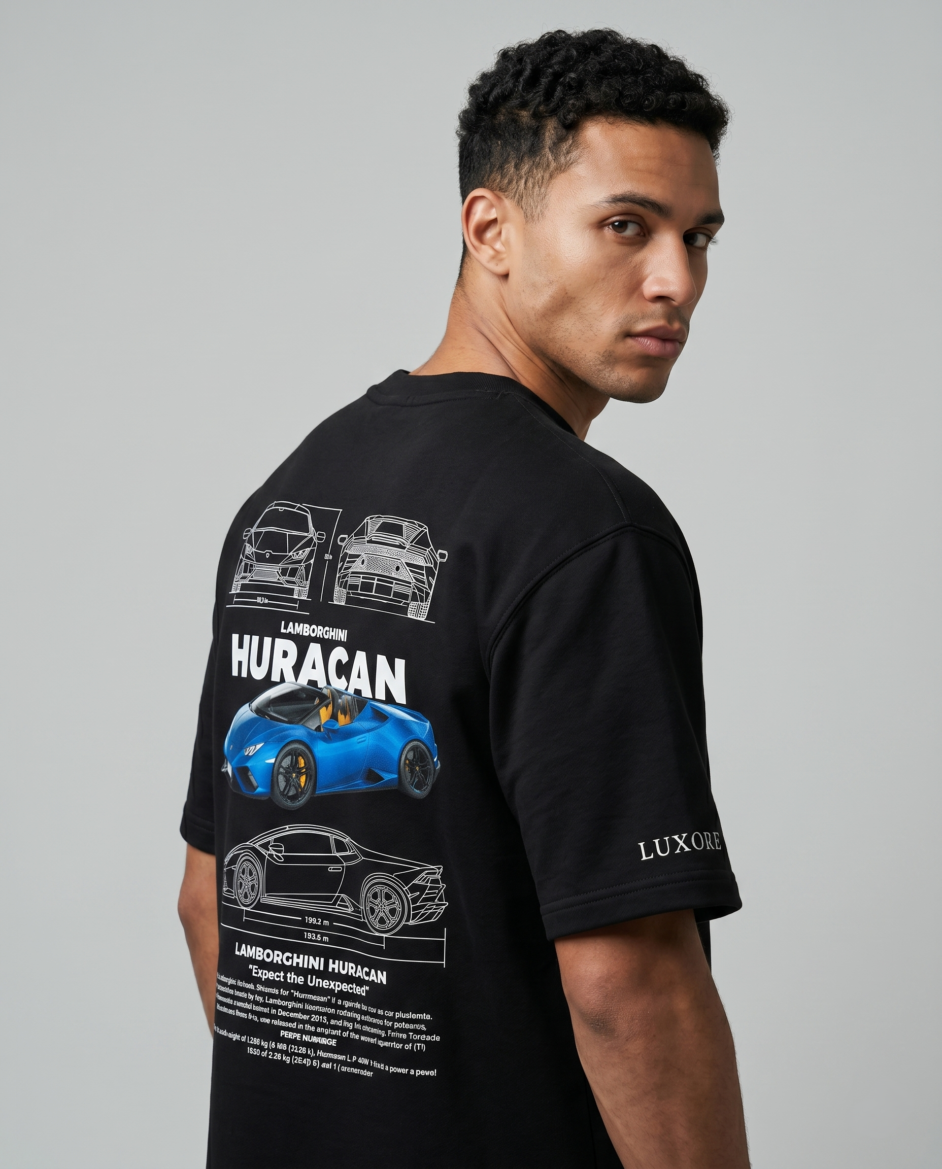 LAMBORGHINI HURACAN SPIDER  PRINTED T-SHIRT