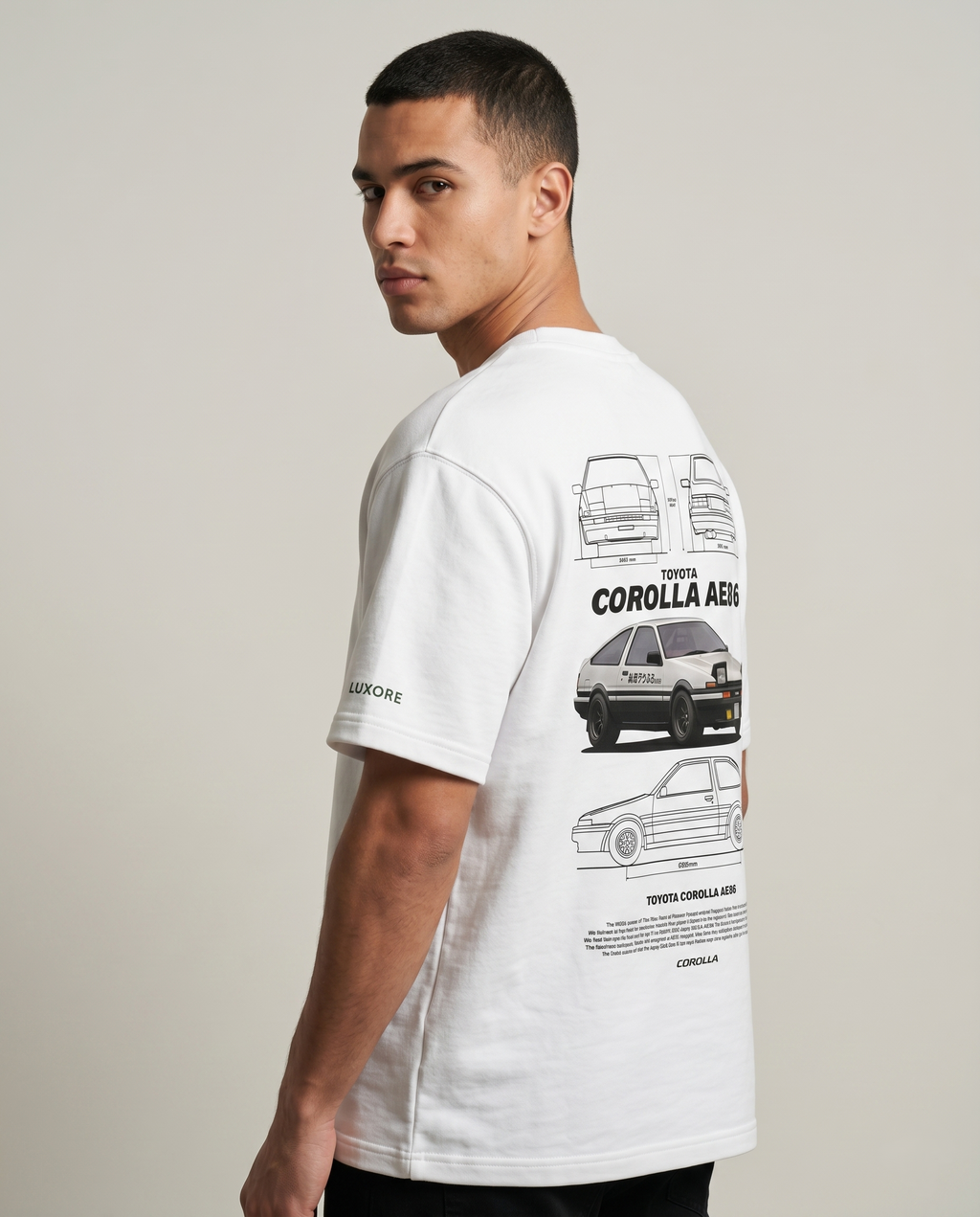 TOYOTA COROLLA AE86 PRINTED T-SHIRT
