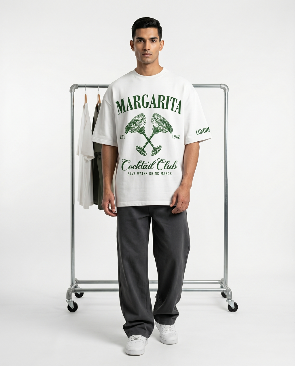 LUXORÉ MARGARITA COCKTAIL CLUB GRAPHIC PRINTED TEE