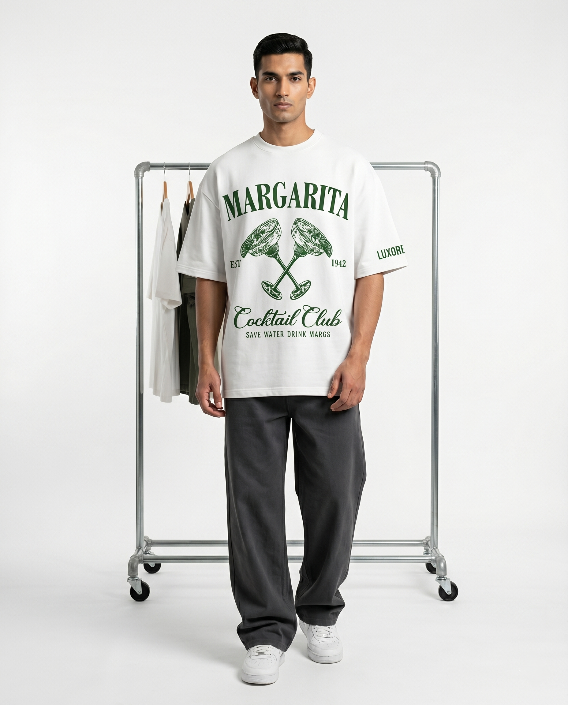 LUXORÉ MARGARITA COCKTAIL CLUB GRAPHIC PRINTED TEE