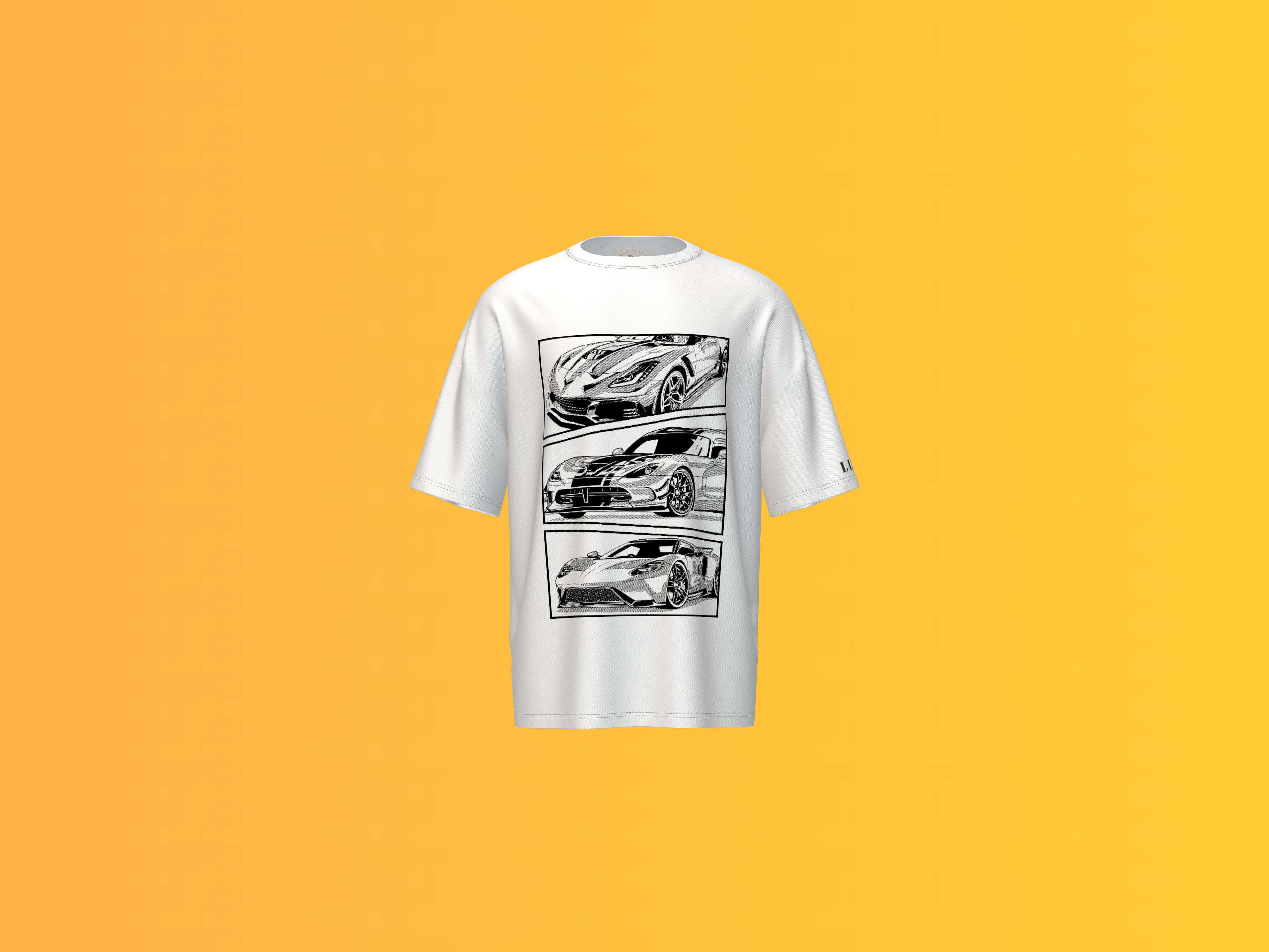 DODGE VIPER CARS PRINTED T-SHIRT