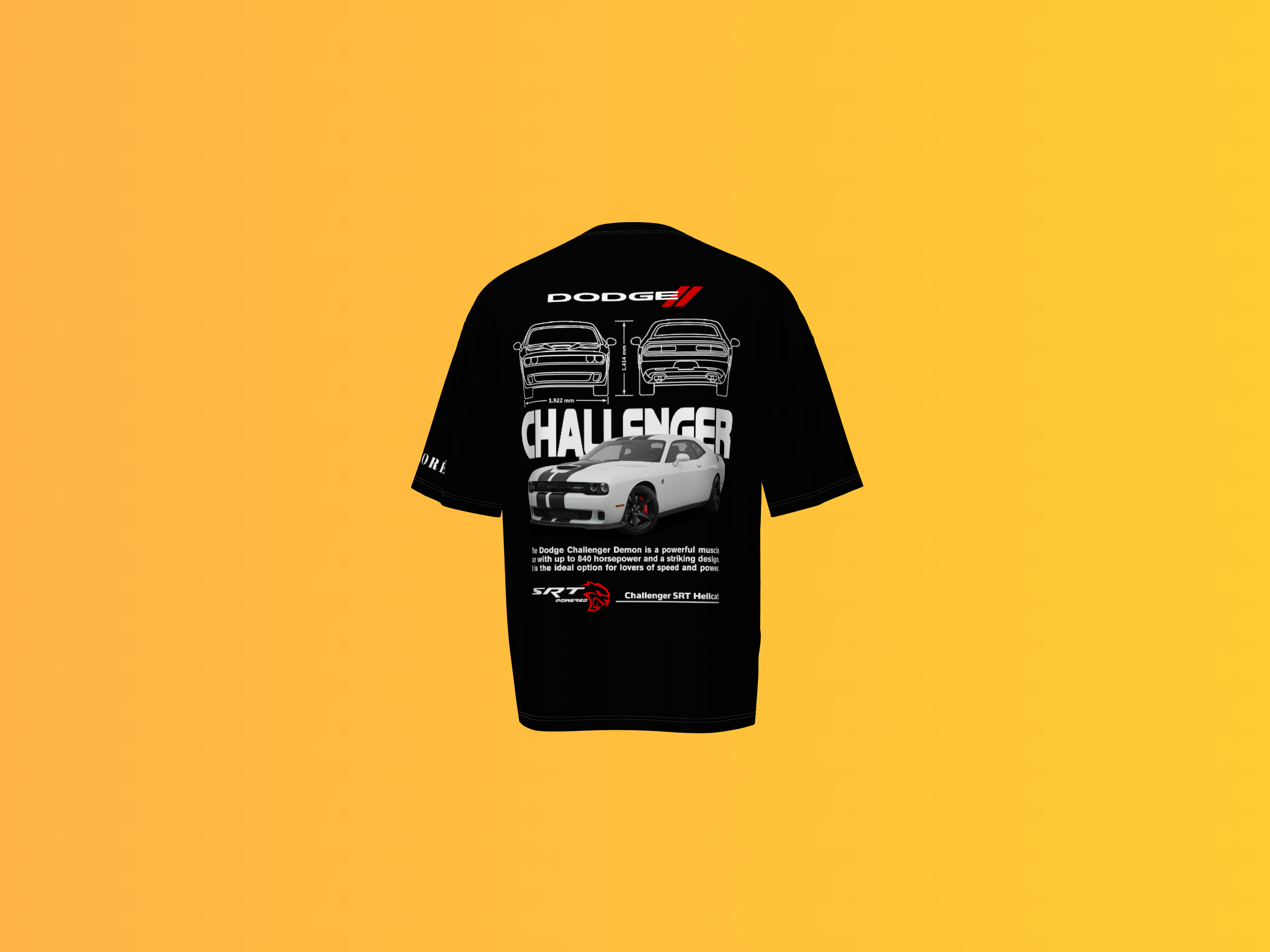 DODGE CHALLENGER SRT CAR T-SHIRT