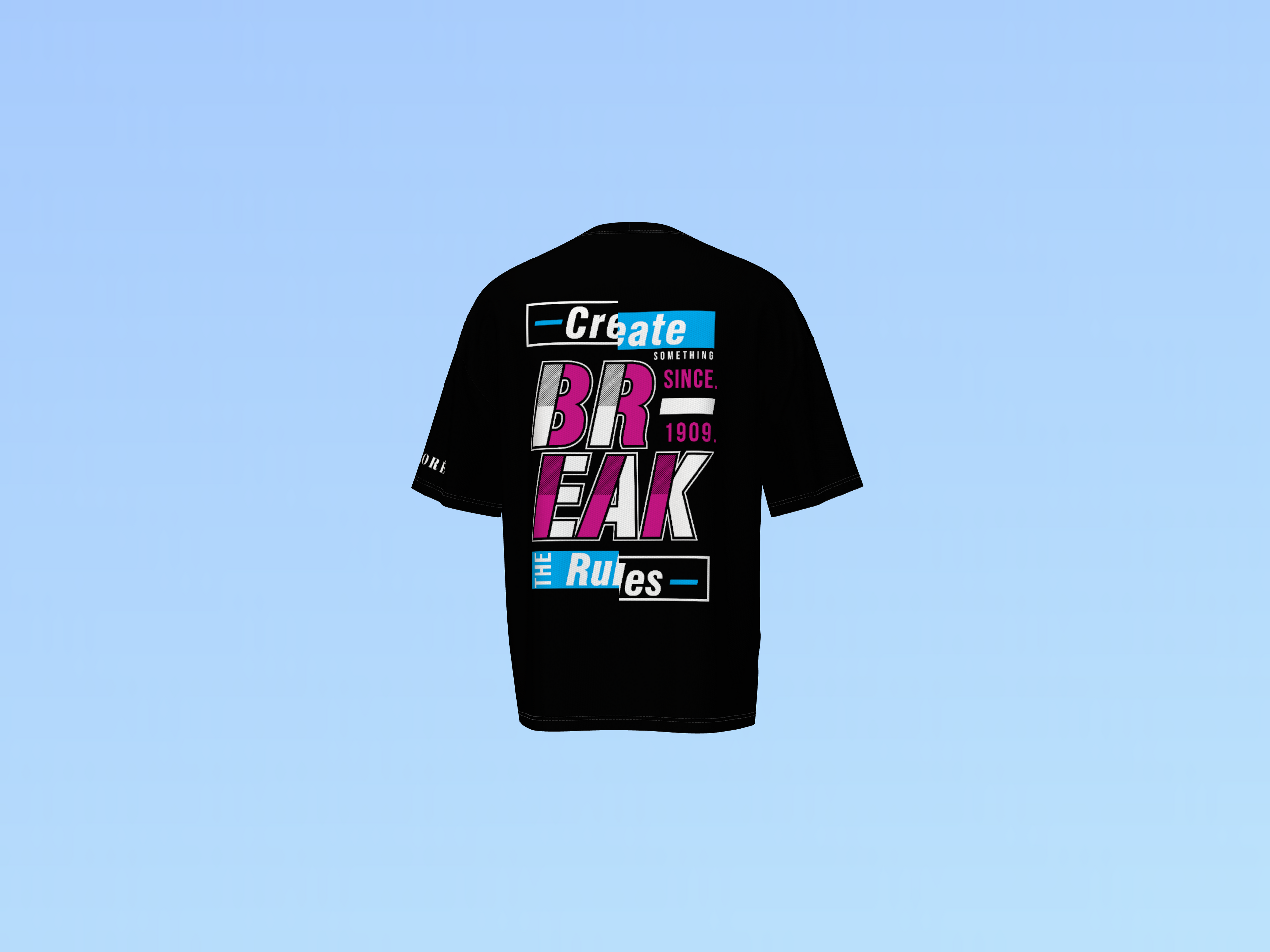 CREATE BREAK RULES PRINTED T-SHIRT