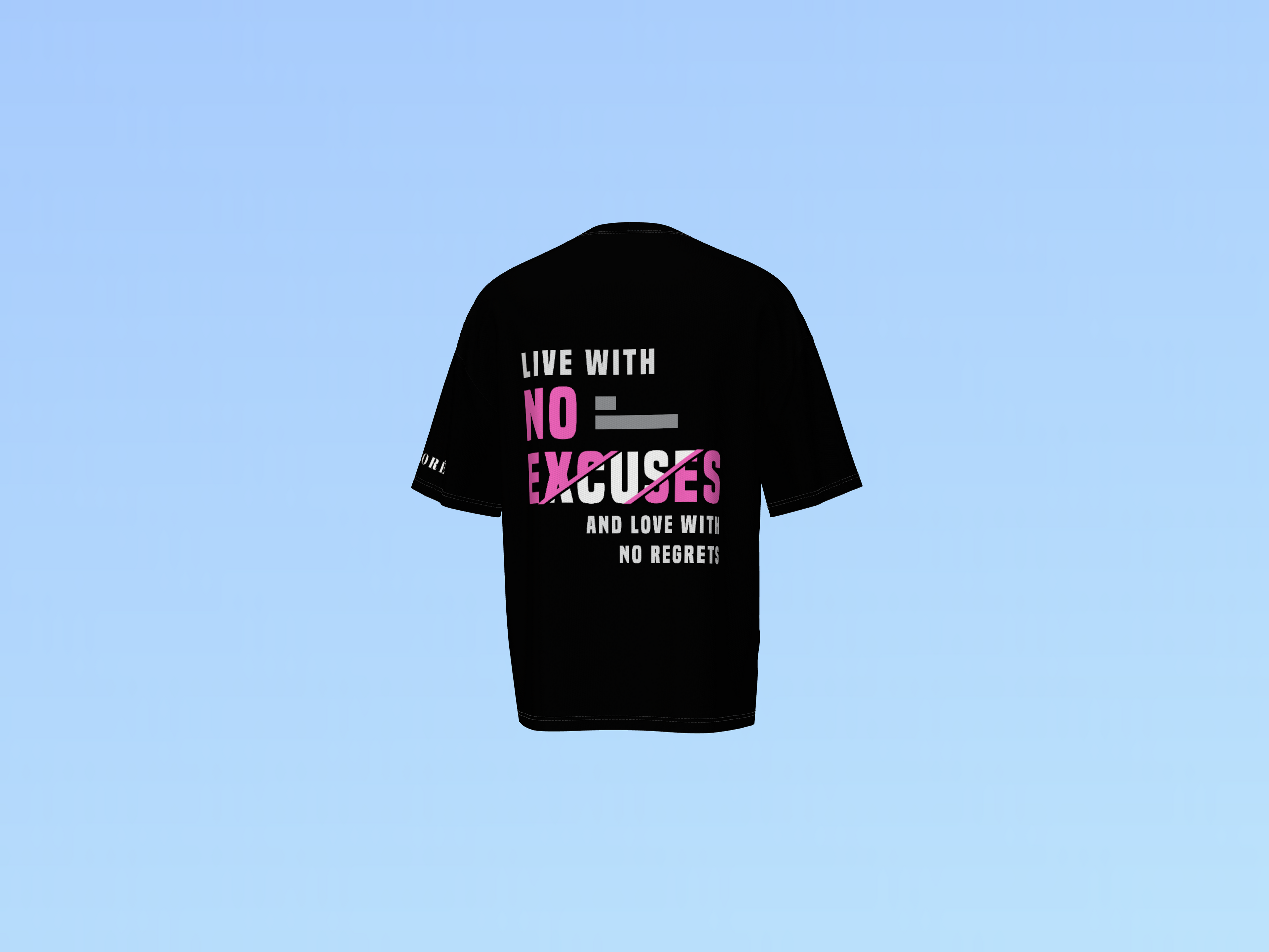 LIVE WITH NO EXCUSES PRINTED T-SHIRT