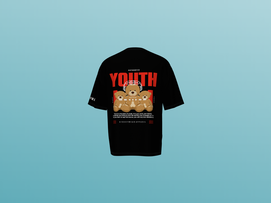 YOUTH TEDDY BEAR PRINTED T-SHIRT