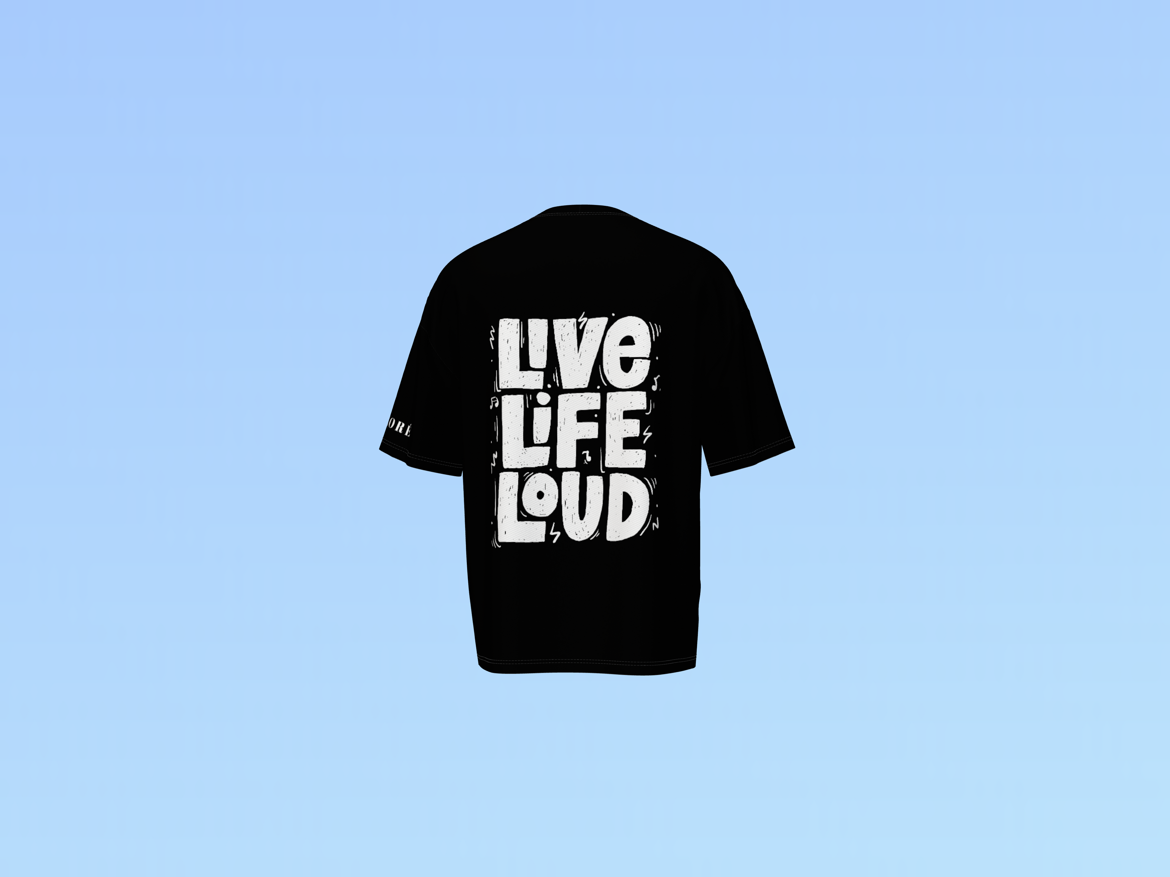 LIVE LIFE LOUD PRINTED T-SHIRT