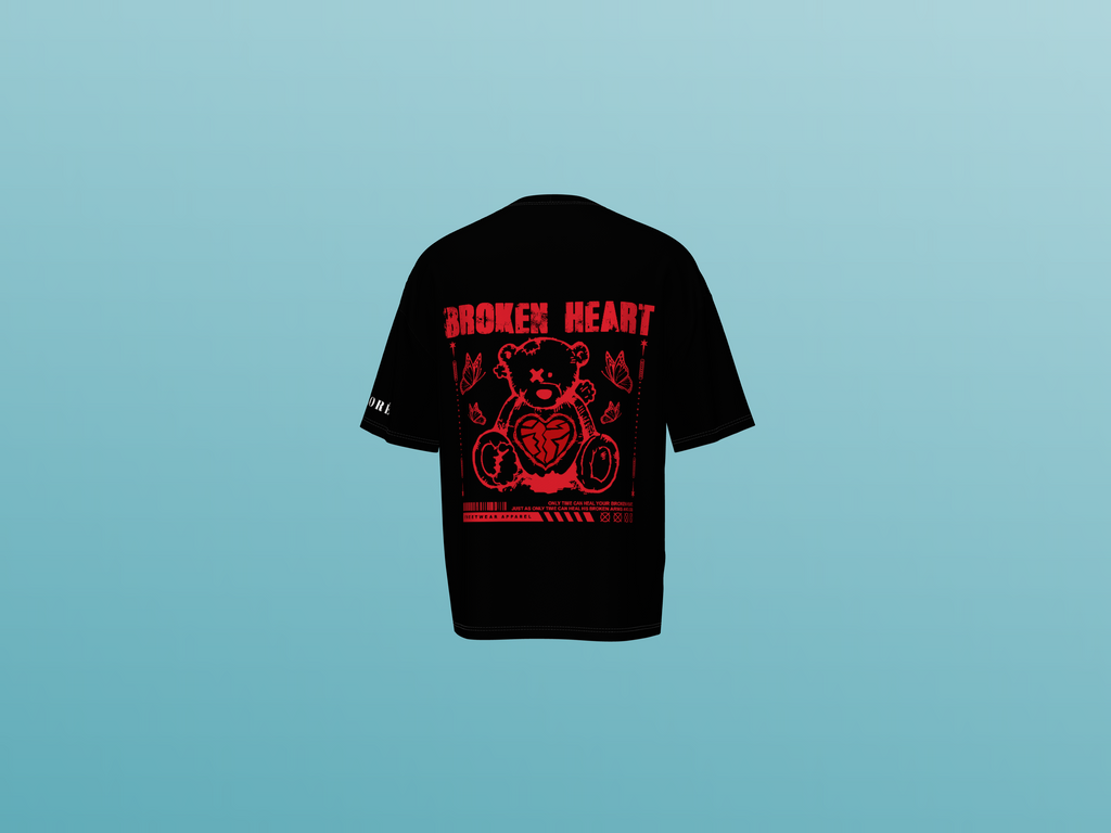 BROKEN HEART TEDDY PRINTED T-SHIRT