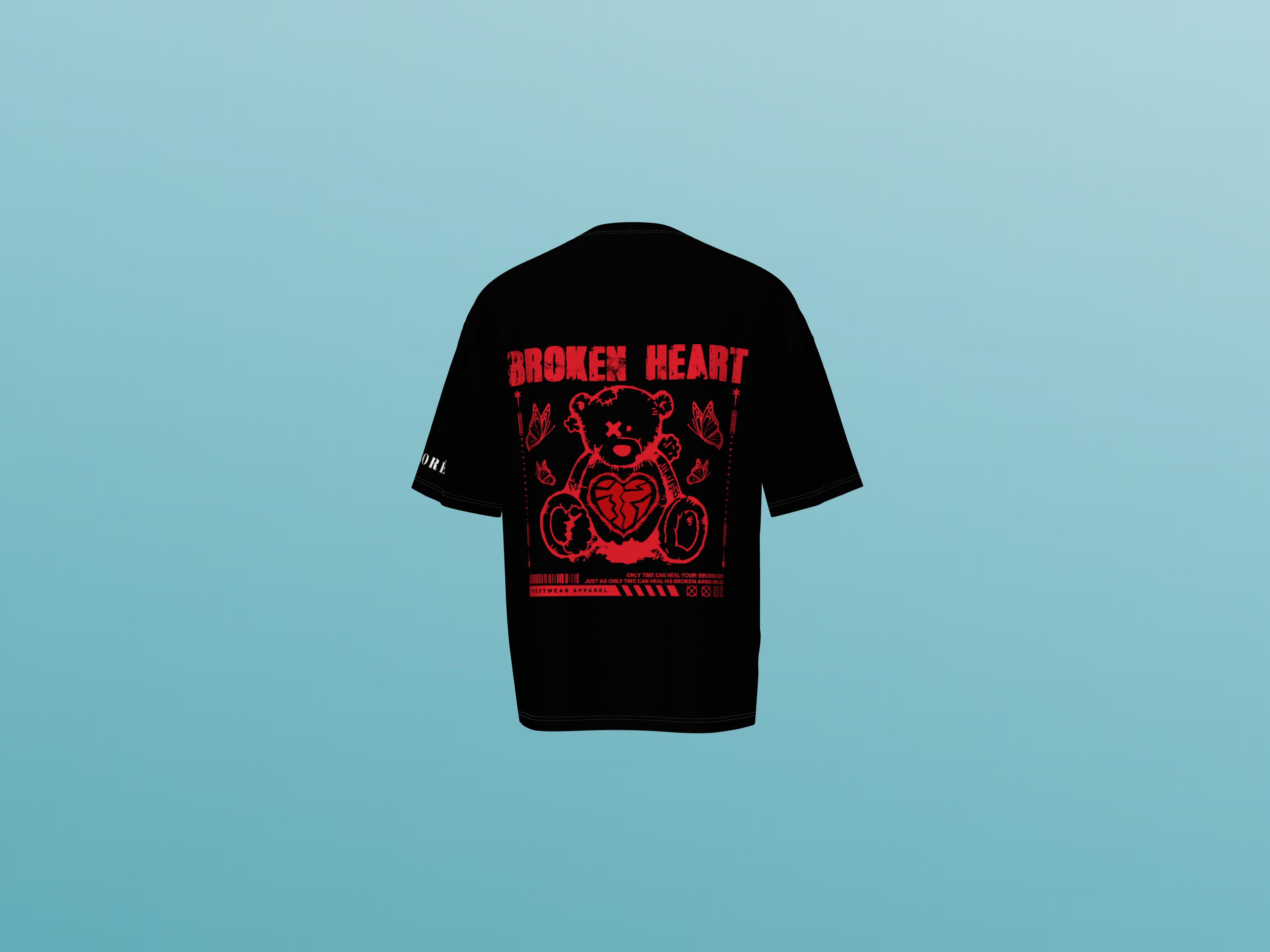 BROKEN HEART TEDDY PRINTED T-SHIRT