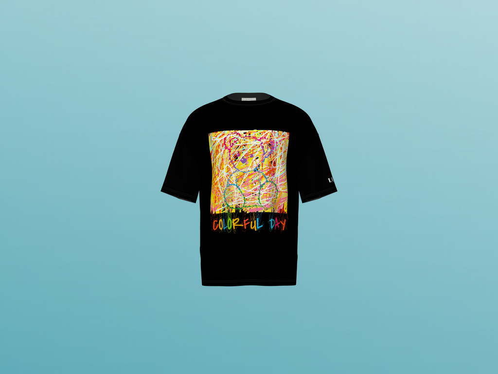 COLOURFULL DAY  PRINTED T-SHIRT