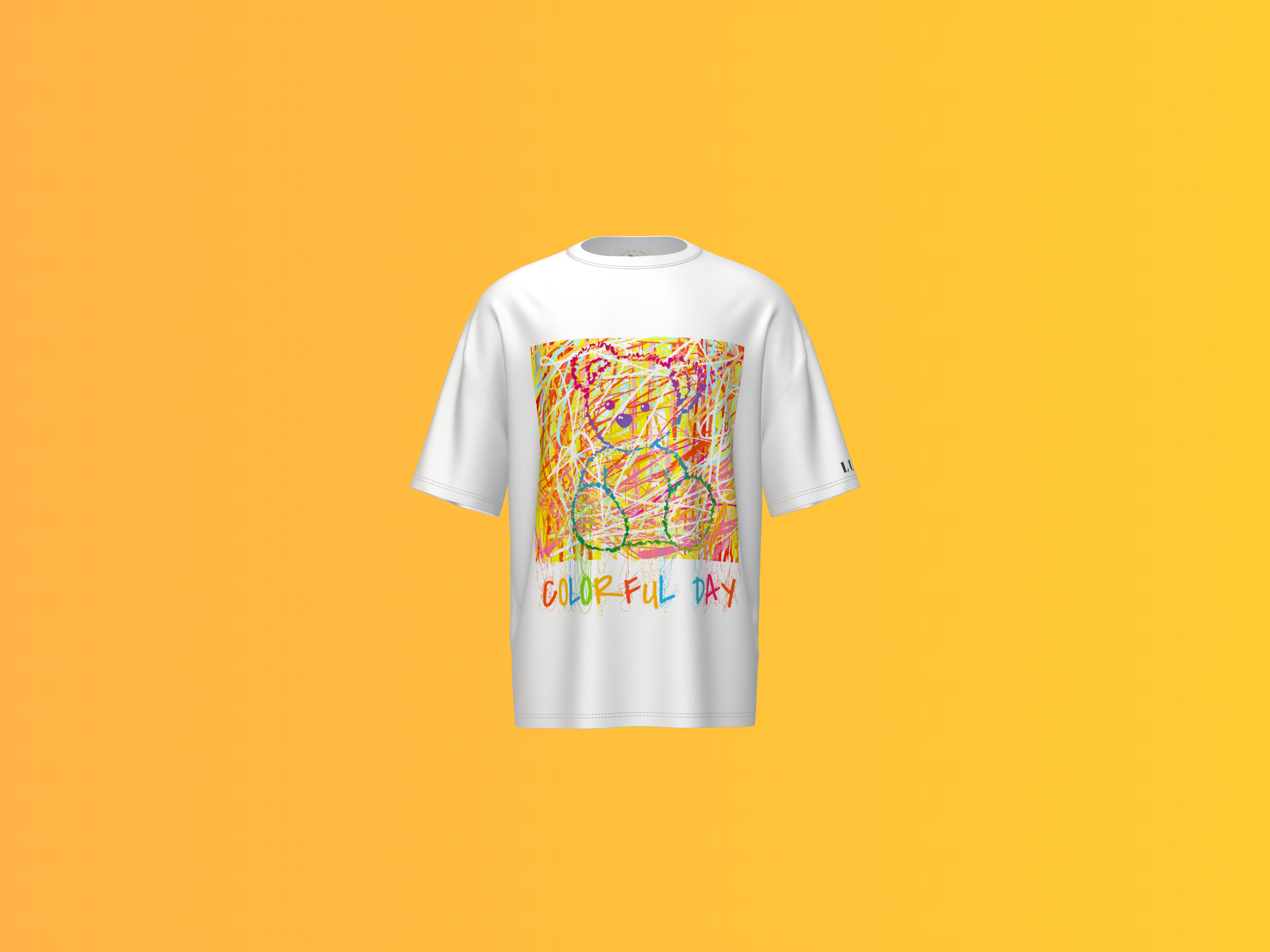 COLOURFULL DAY  PRINTED T-SHIRT