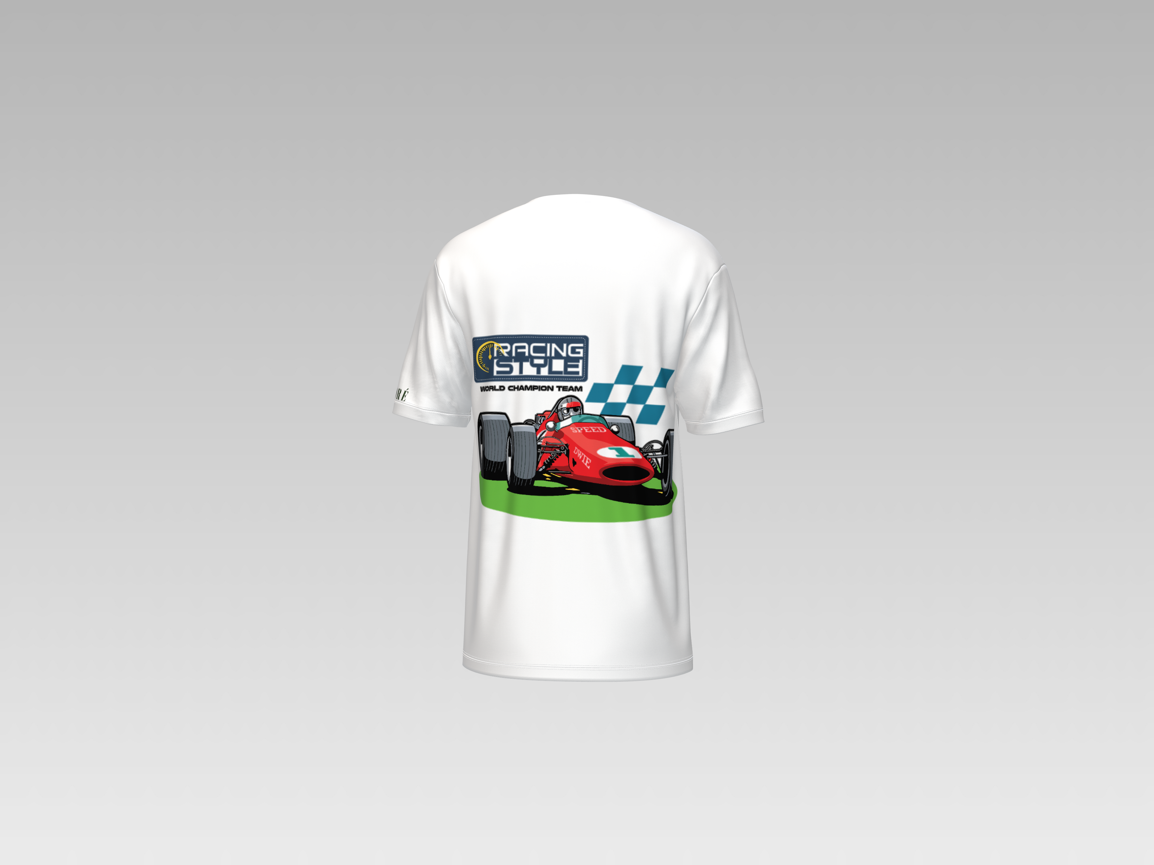 RACING STYLE CAR PRINTED T-SHIRT