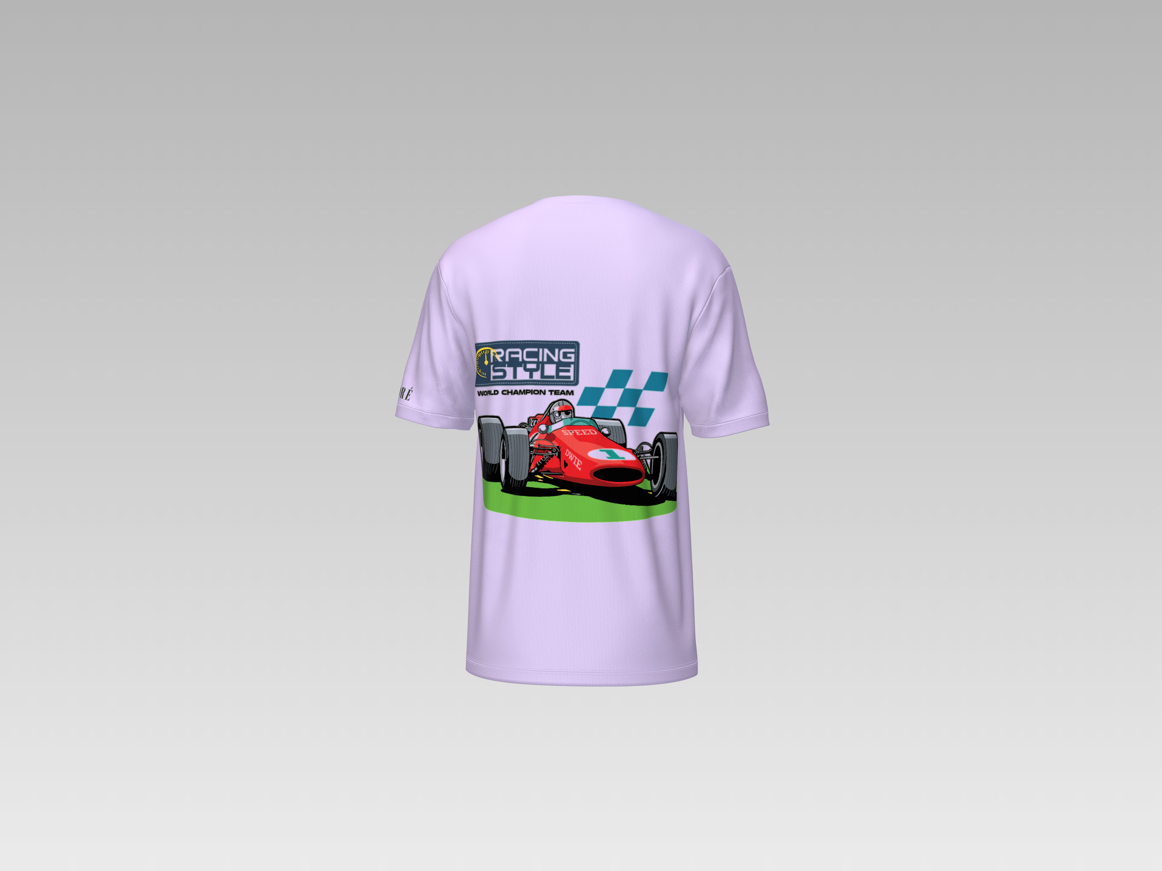 RACING STYLE CAR PRINTED T-SHIRT