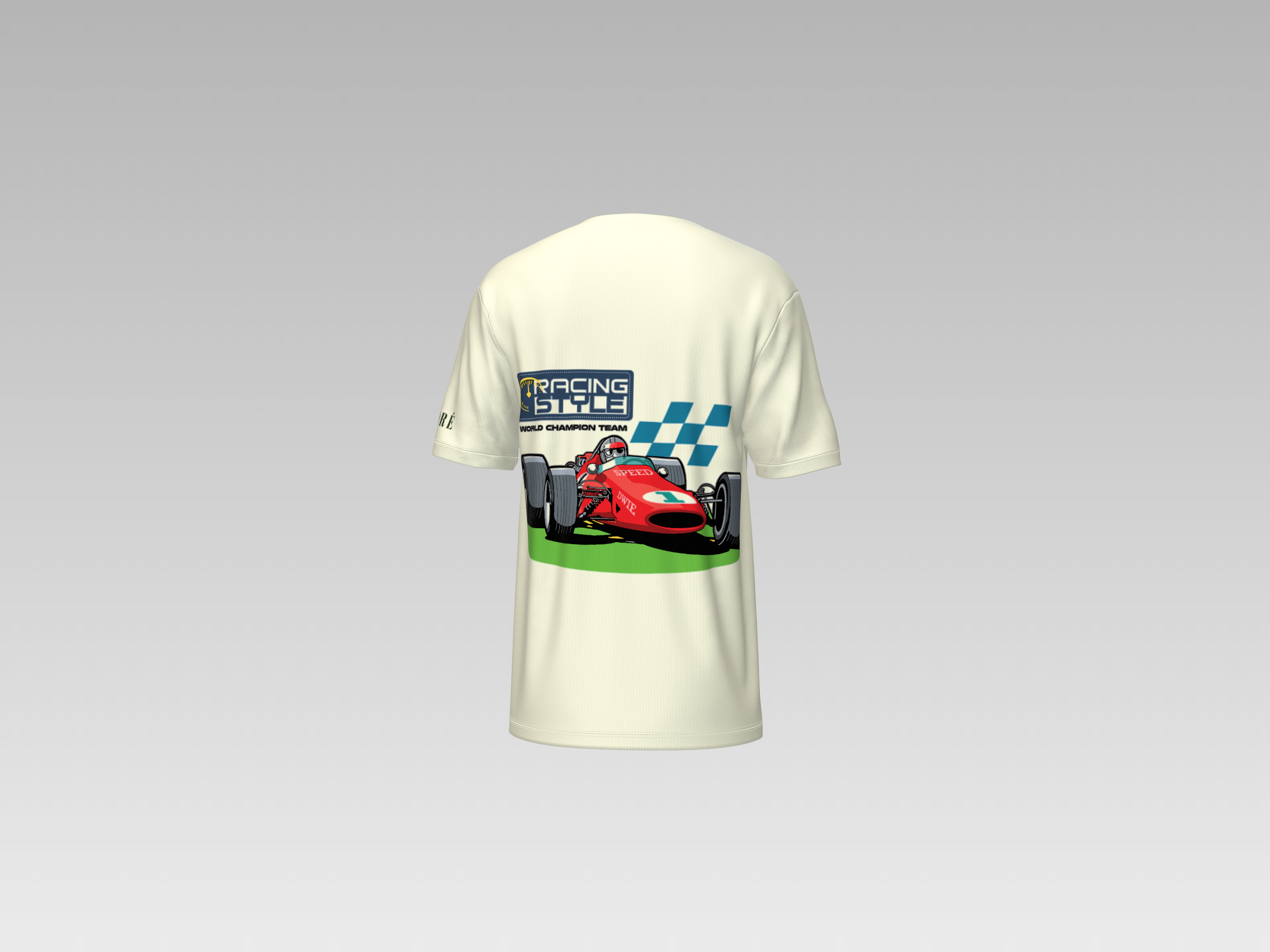 RACING STYLE CAR PRINTED T-SHIRT