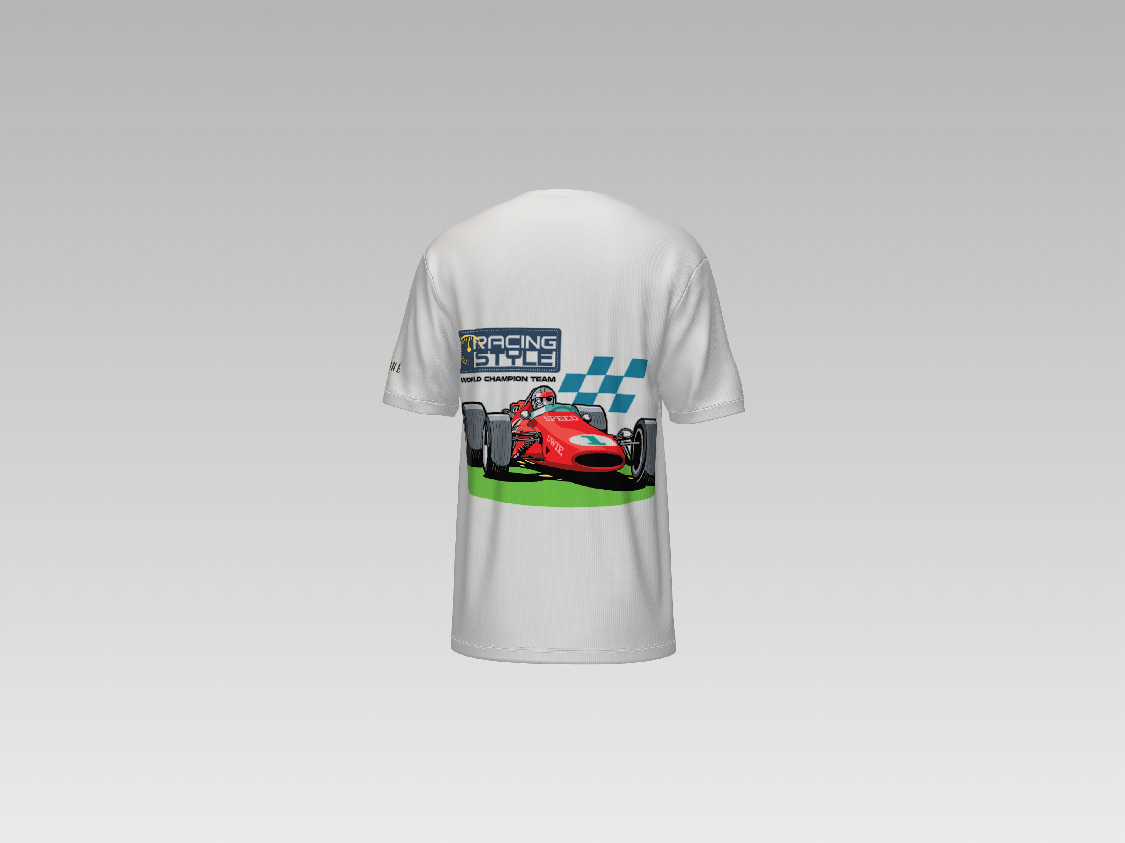 RACING STYLE CAR PRINTED T-SHIRT