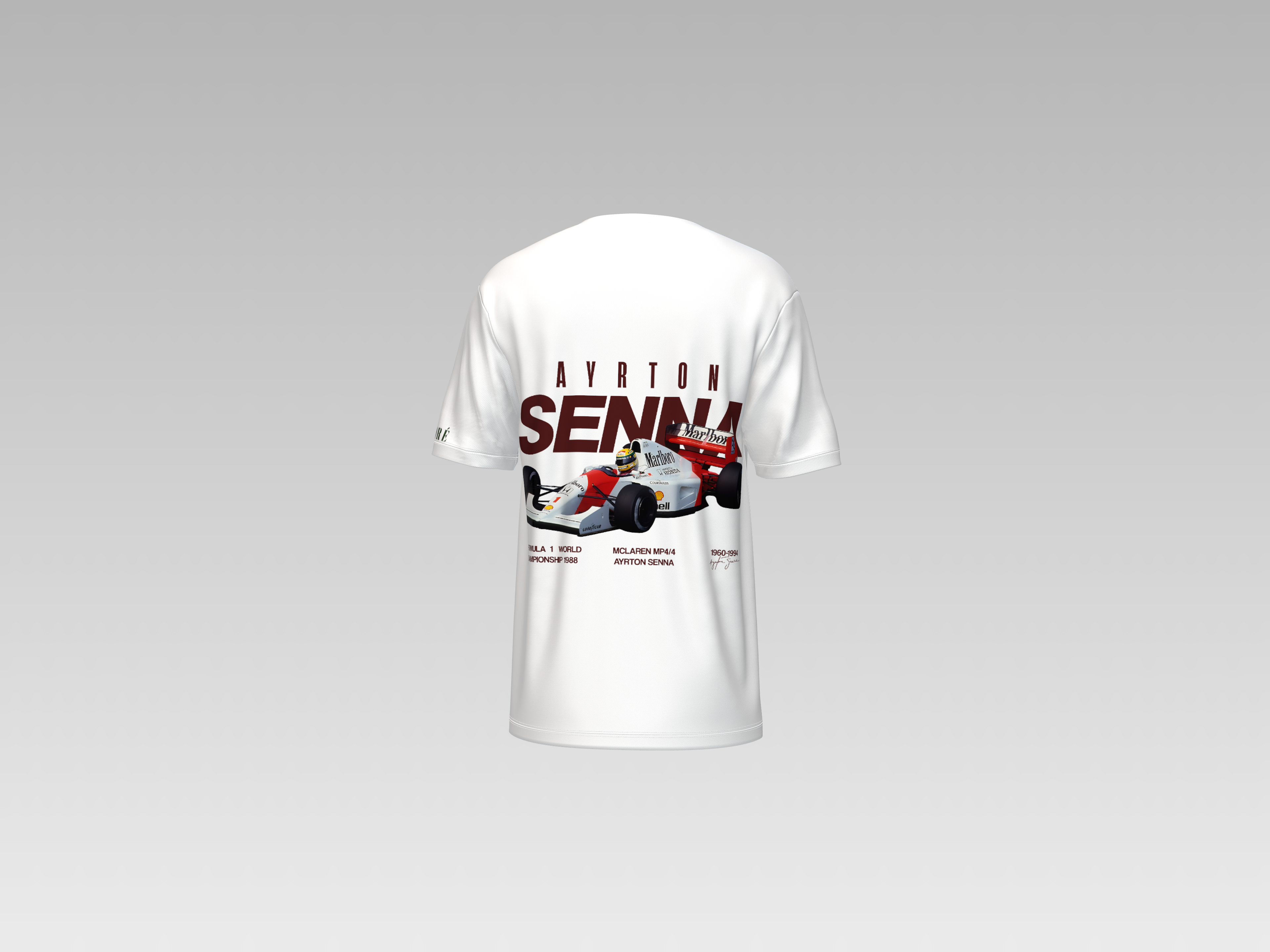 1988 WORLD CHAMPION AYRTON SENNA PRINTED T-SHIRT