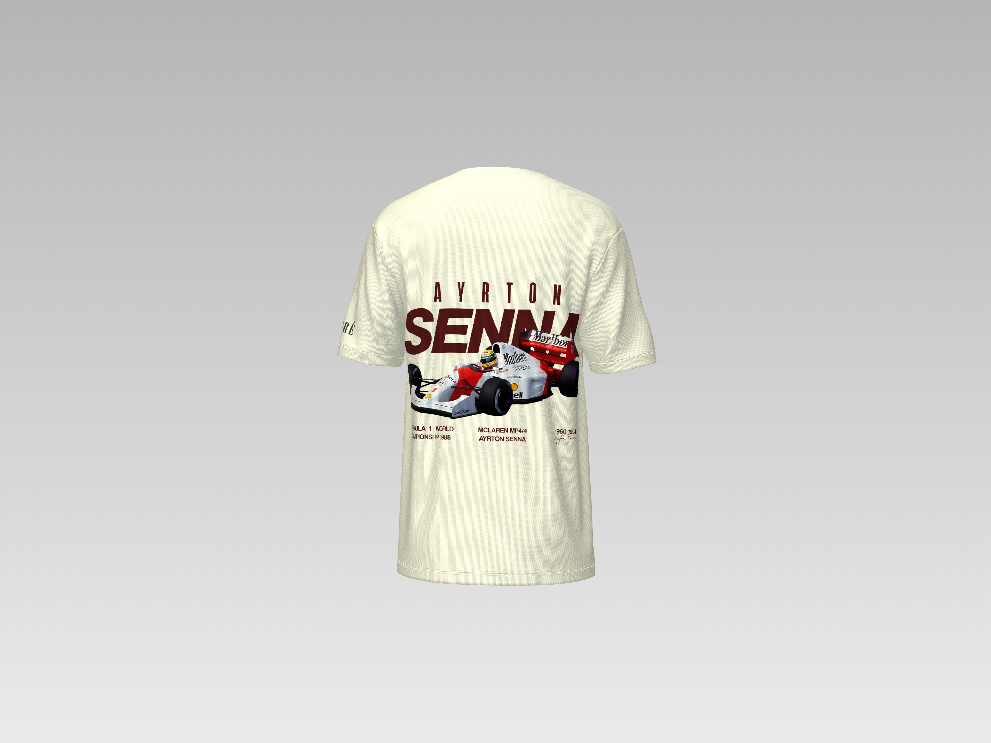 1988 WORLD CHAMPION AYRTON SENNA PRINTED T-SHIRT
