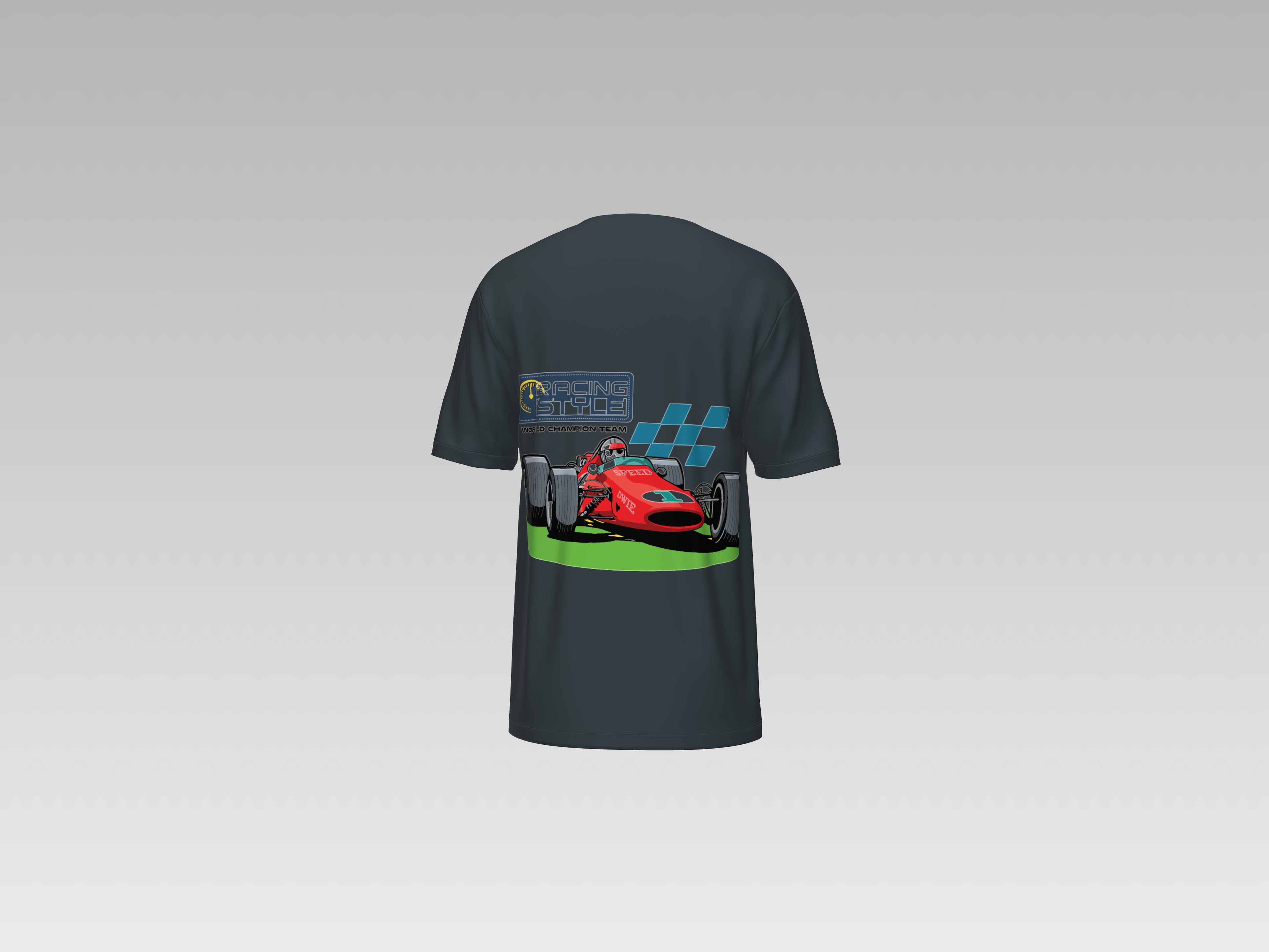 RACING STYLE CAR PRINTED T-SHIRT